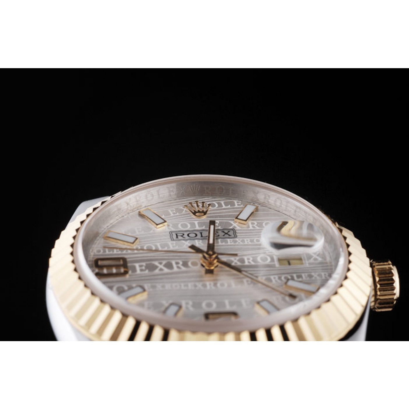 MiroTime Rolex DateJust Two Tone Stainless Steel 18k Gold Plated Silver Dial 98084