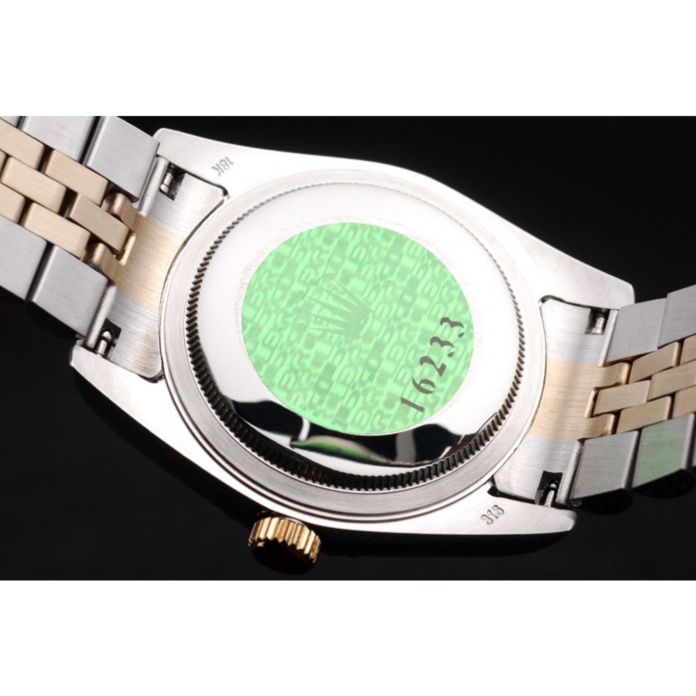 MiroTime Rolex DateJust Two Tone Stainless Steel 18k Gold Plated Silver Dial 98084