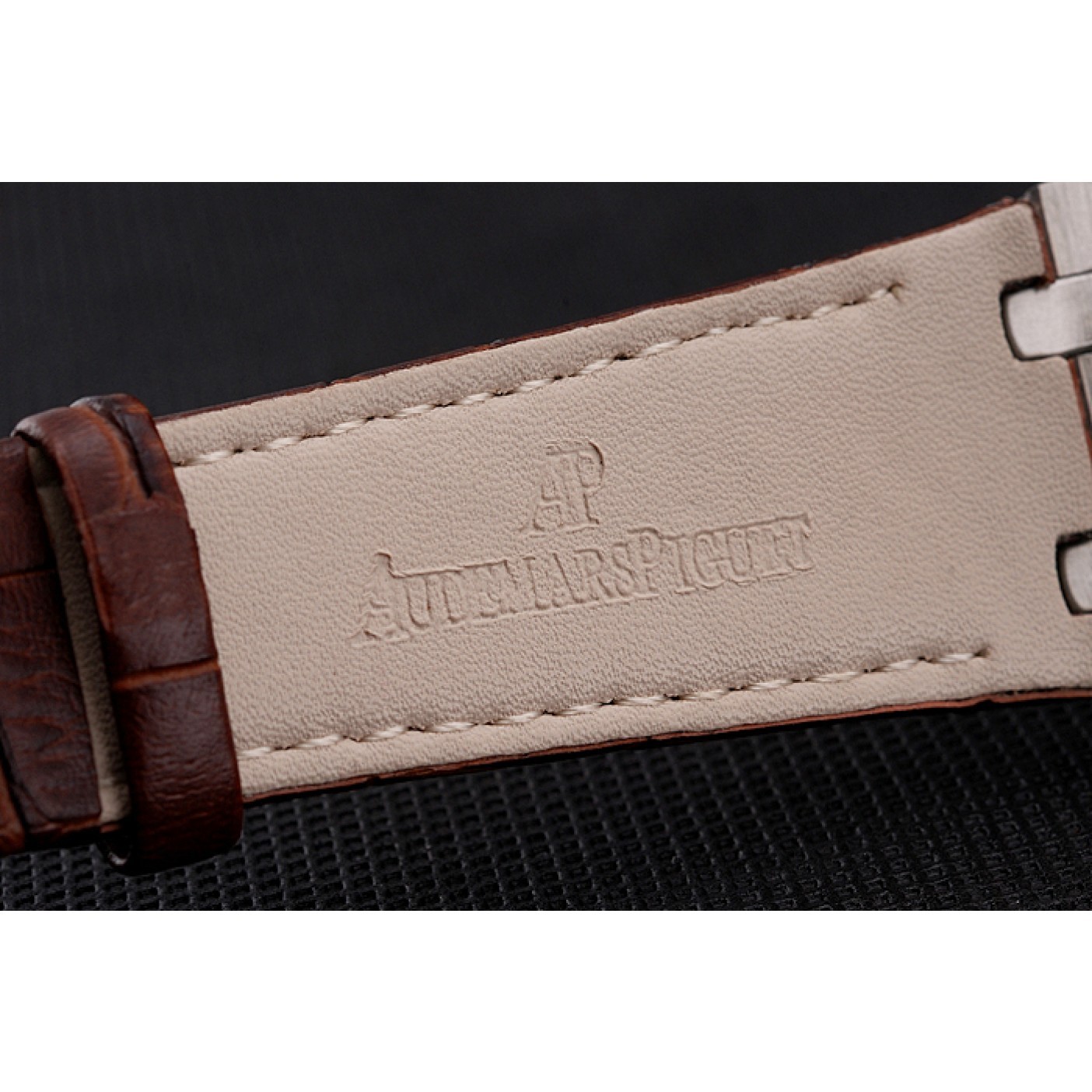 MiroTime Audemars Piguet Royal Oak Fondation Gray Dial Stainless Steel Case Brown Leather Strap