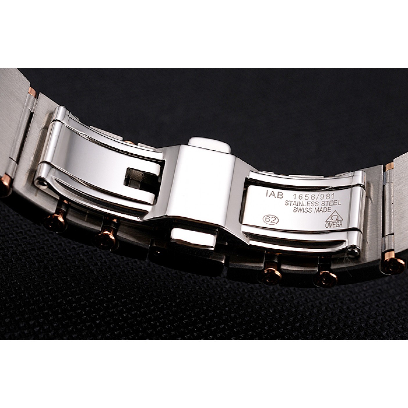 MiroTime Swiss Omega Constellation White Dial Stainless Steel Case Rose Gold Bezel Two Tone Bracelet