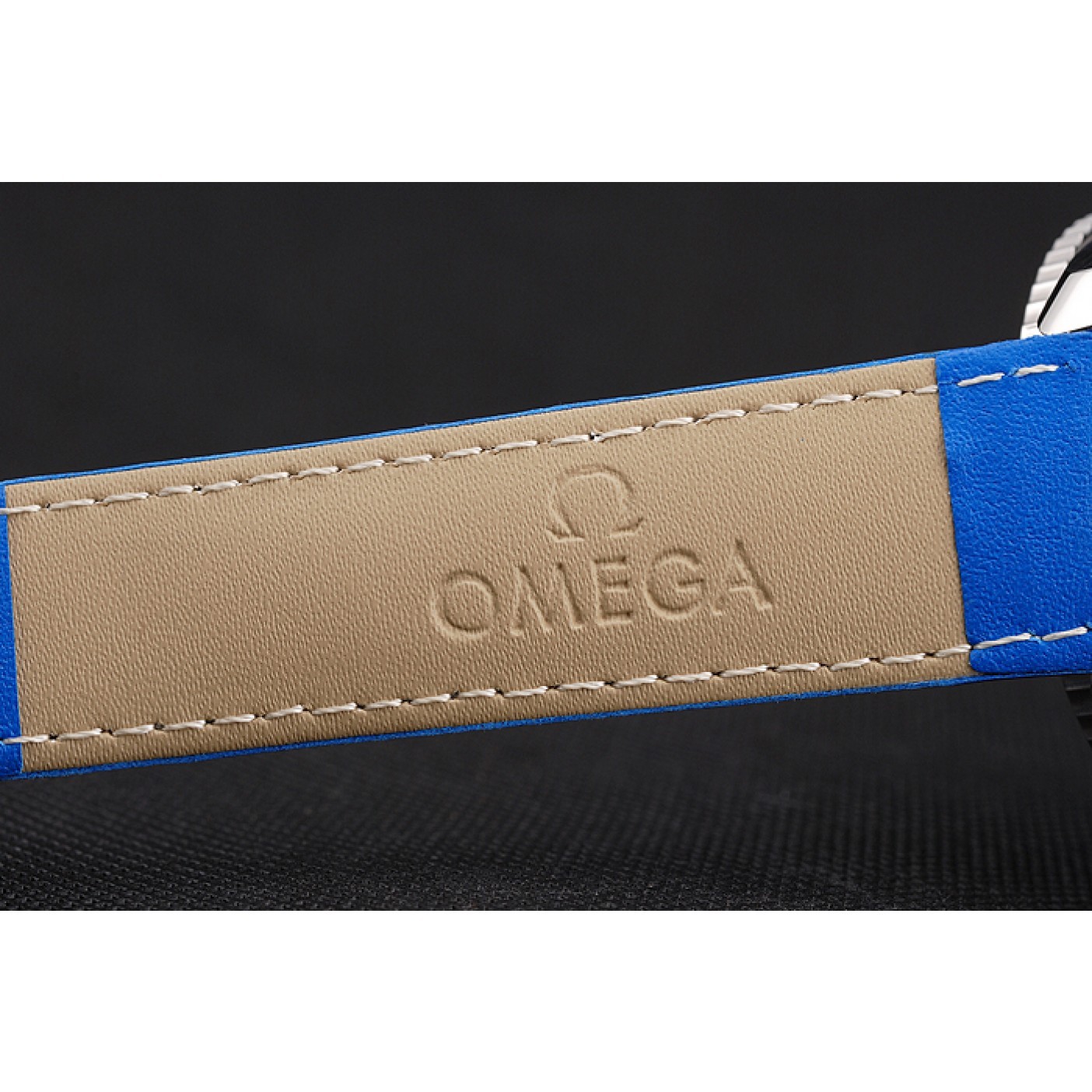 MiroTime Omega Seamaster Planet Ocean Blue Dial Blue Leatherl Bracelet 622538