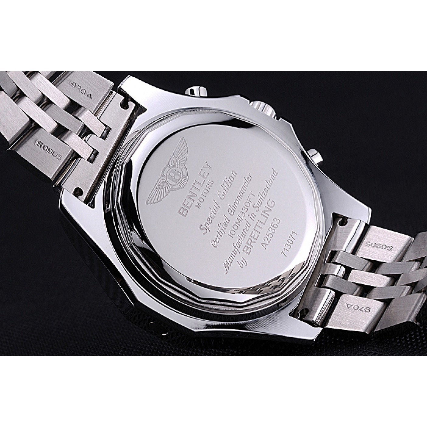 MiroTime Breitling Bentley B05 Unitime Black Dial Stainless Steel Bracelet 622520