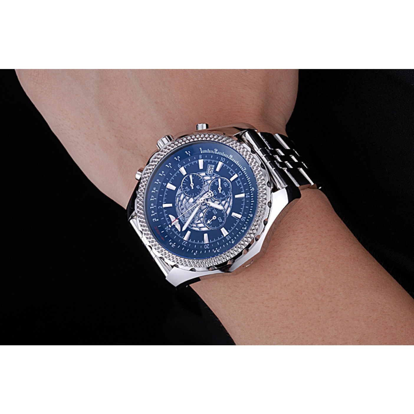 MiroTime Breitling Bentley B05 Unitime Black Dial Stainless Steel Bracelet 622520
