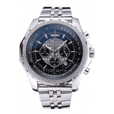 MiroTime Breitling Bentley B05 Unitime Black Dial Stainless Steel Bracelet 622520