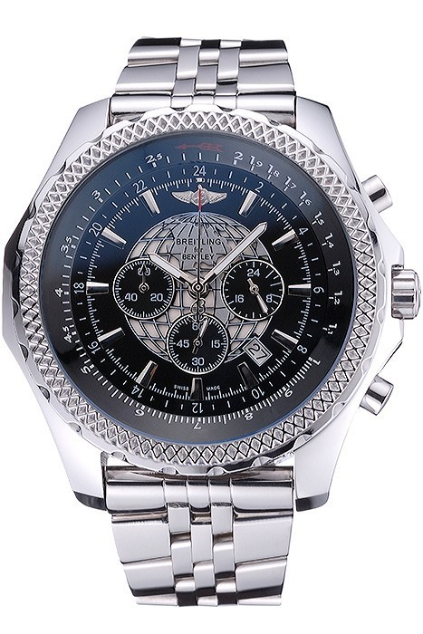 MiroTime Breitling Bentley B05 Unitime Black Dial Stainless Steel Bracelet 622520