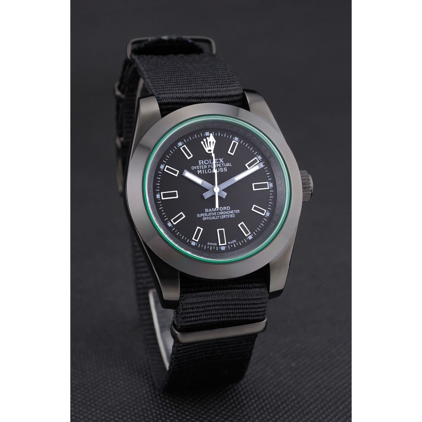 MiroTime Rolex Milgauss Bamford Black Nylon Strap 622001