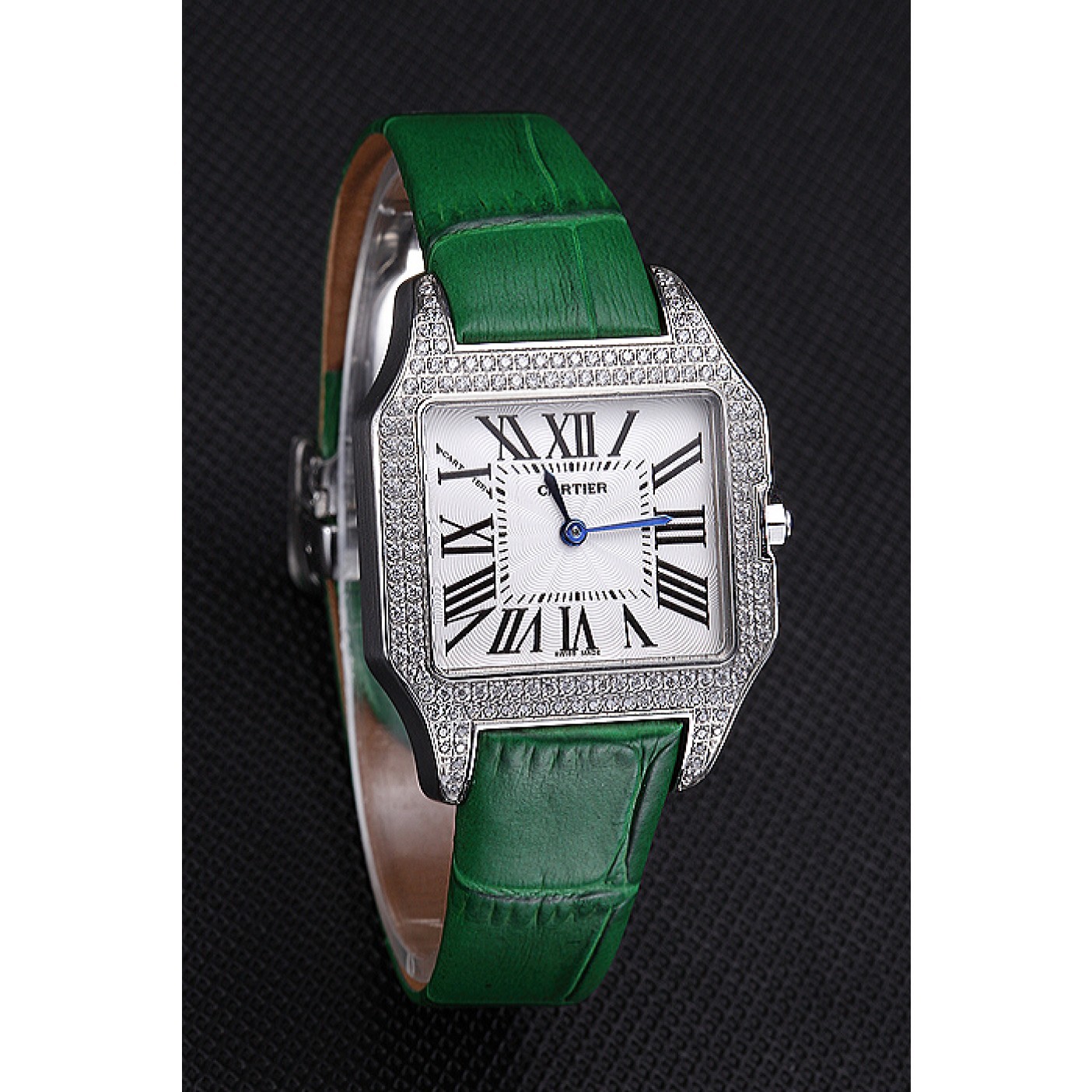 MiroTime Cartier Santos 100 Diamond Silver Bezel 621914
