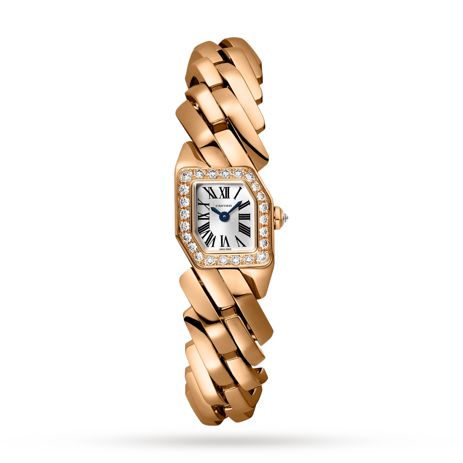 MiroTime Swiss Maillon de Cartier watch Rose gold, diamonds