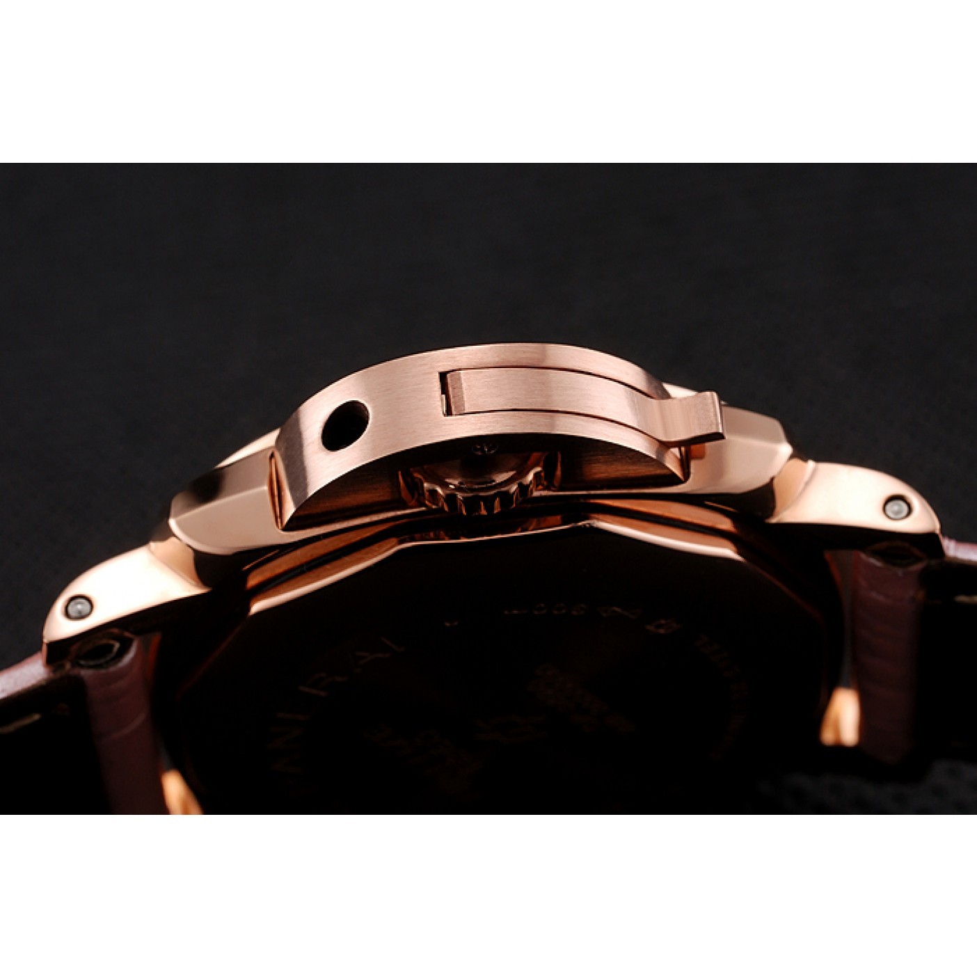 MiroTime Panerai Radiomir White Dial Rose Gold Case Pink Leather Strap 1453802