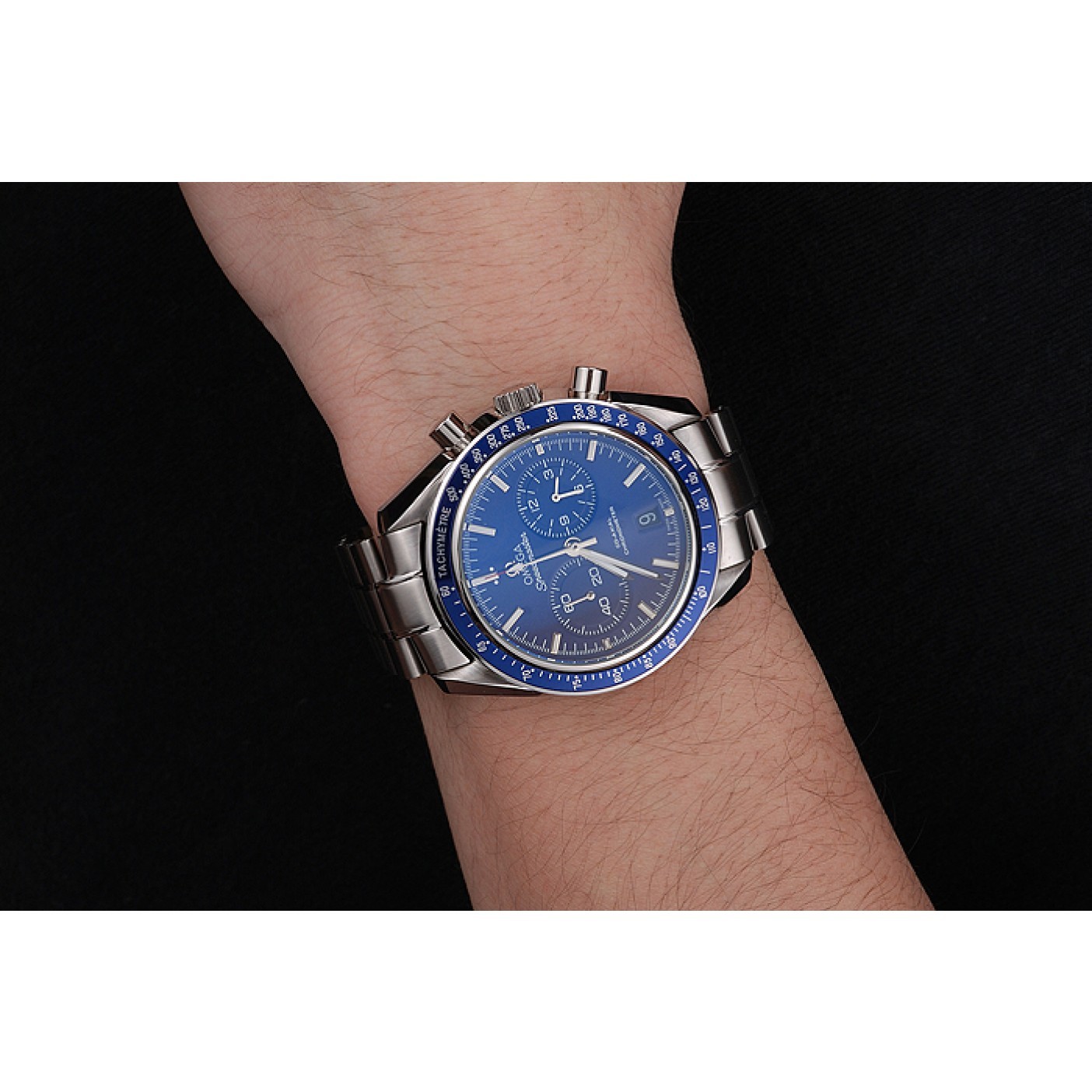 MiroTime Omega Speedmaster Blue Dial Stainless Steel Case And Bracelet 622802