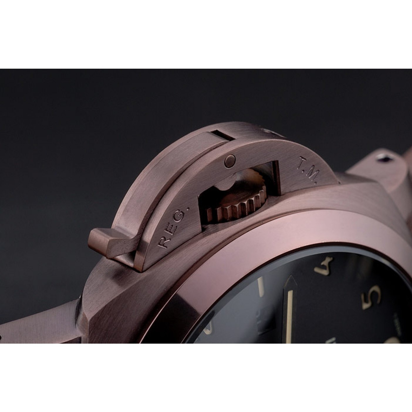 MiroTime Panerai Luminor Brown Leather Strap Black Dial 80161