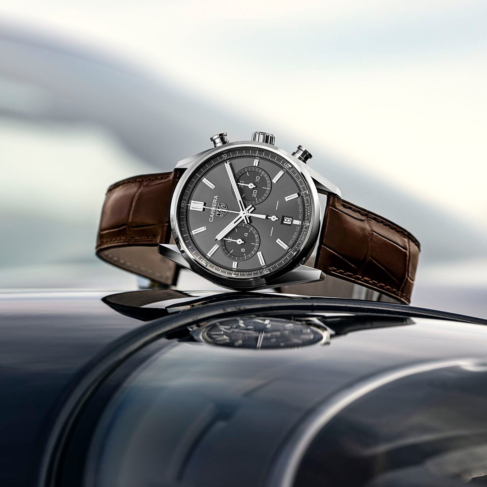MiroTime Swiss TAG Heuer Carrera Calibre Heuer 02 Chronograph 42mm Mens Watch CBN2012.FC6483