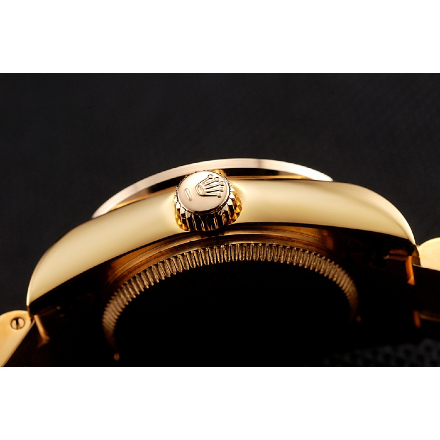 MiroTime Swiss Rolex DayJust Diamond Pave Gold Dial Gold Diamond Bracelet 1453953