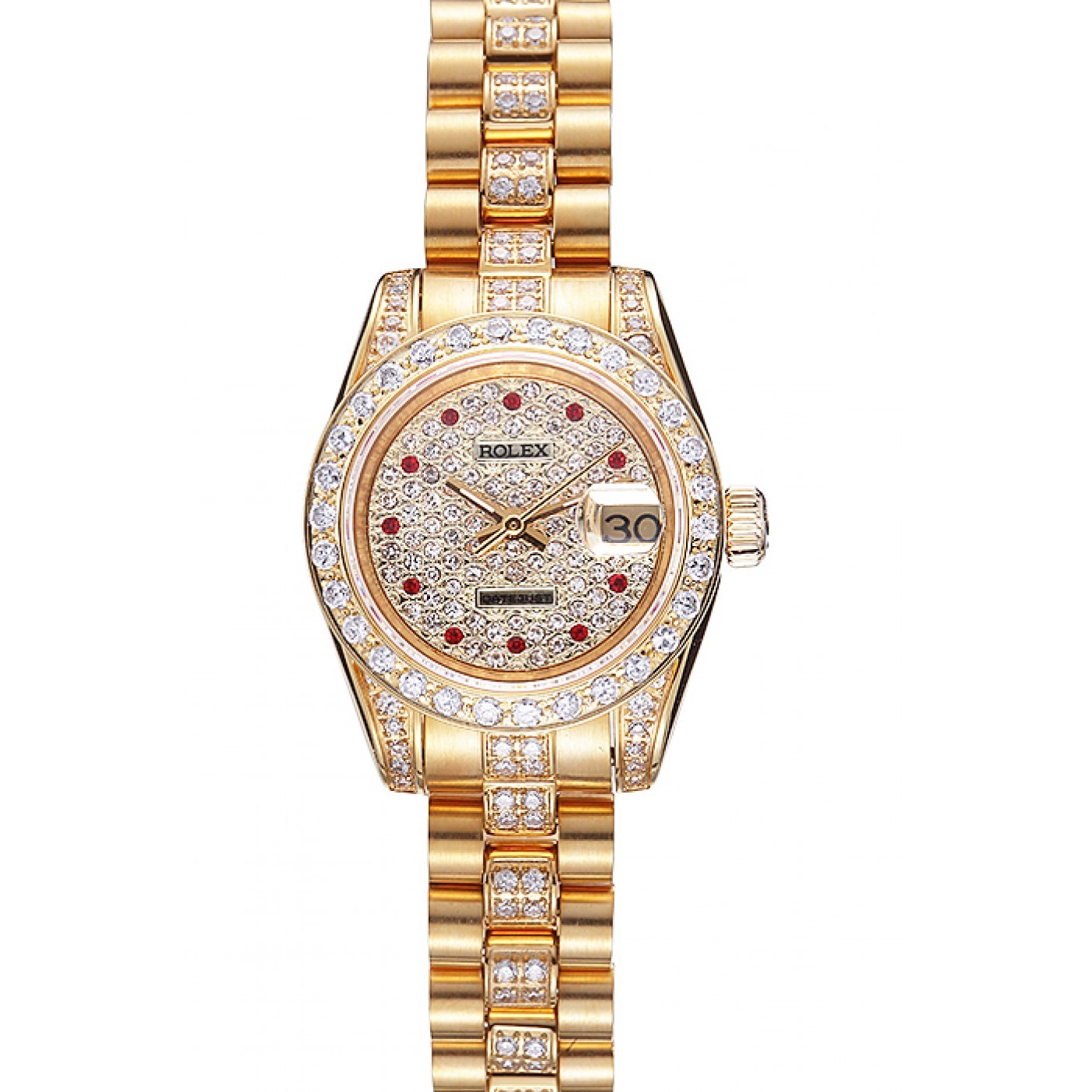 MiroTime Swiss Rolex DateJust Diamond Dial Gold 622023