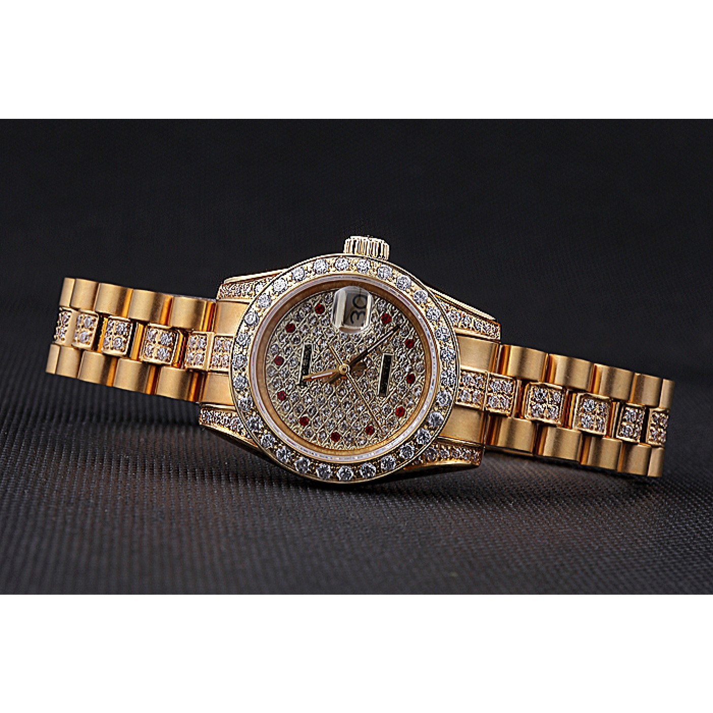 MiroTime Swiss Rolex DateJust Diamond Dial Gold 622023