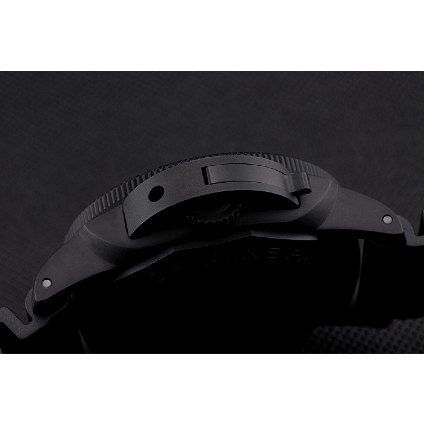MiroTime Panerai Luminor Submersible Flyback Date Black Dial Yellow Markings Black Ionized Case Black Rubber Strap