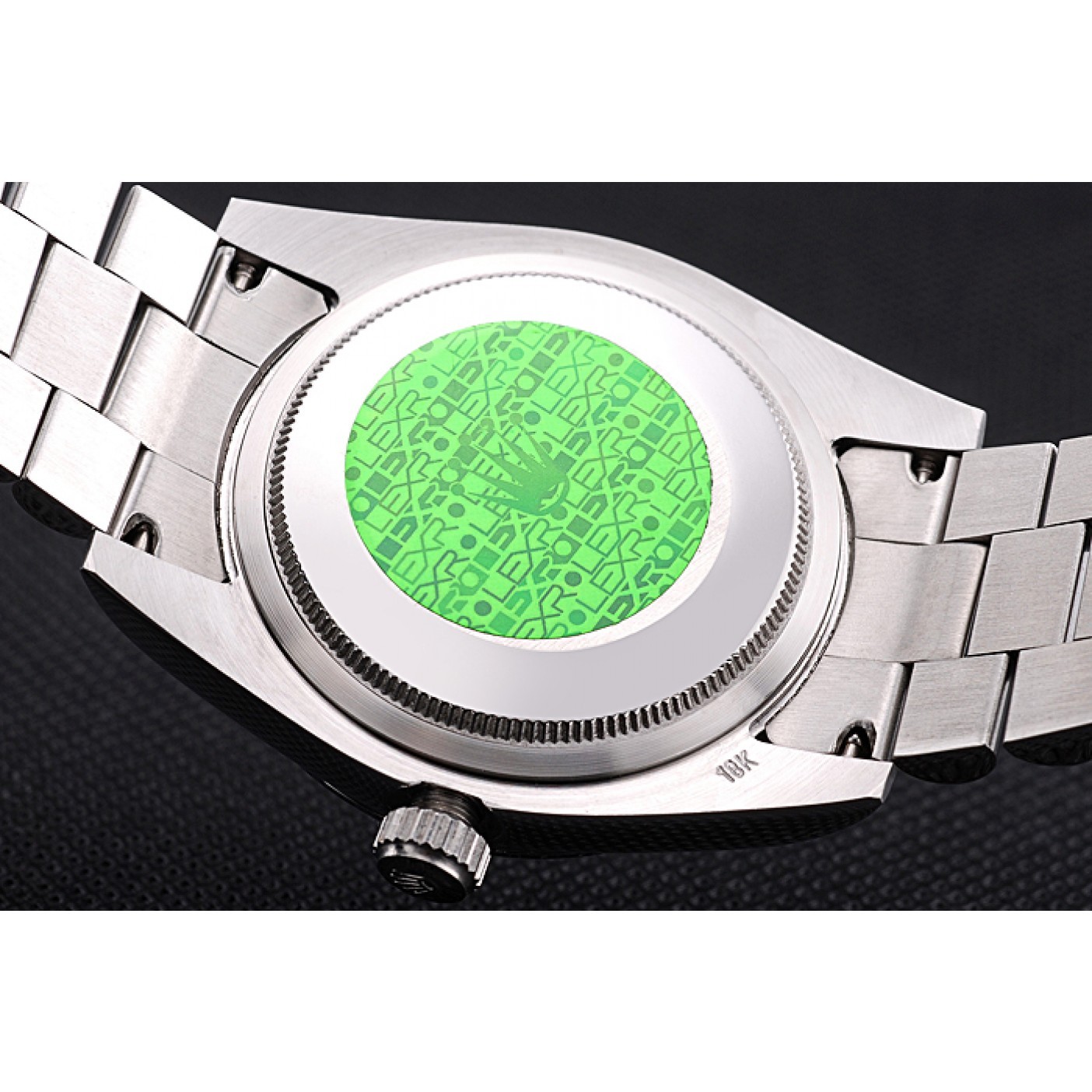 MiroTime Rolex Day-Date Polished Stainless Steel Silver Dial
