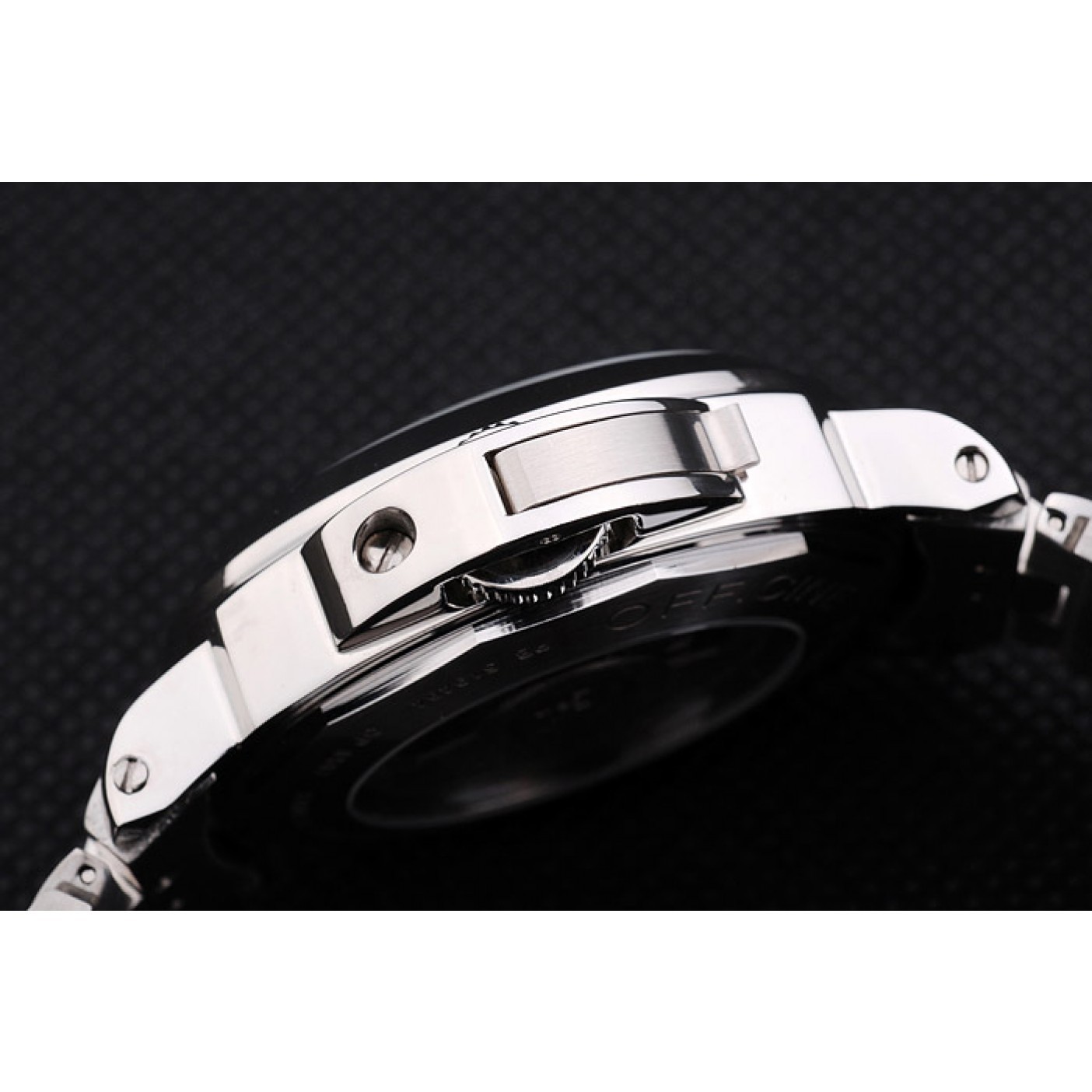 MiroTime Panerai Luminor Power Reserve Black Dial Brushed Stainless Steel Bracelet