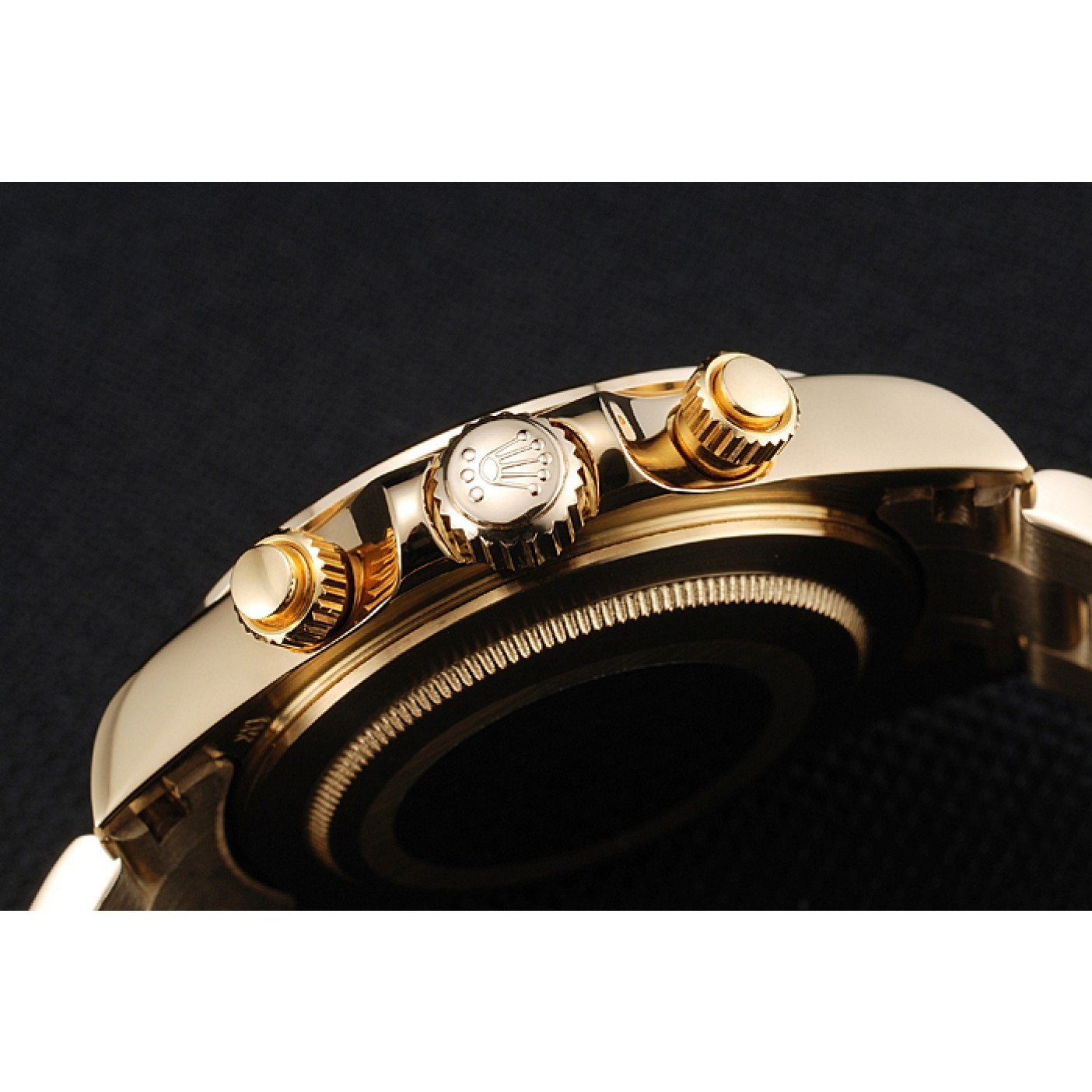 MiroTime Rolex Cosmograph Daytona Brown Dial Diamond Numerals Gold Case And Bracelet 1454245