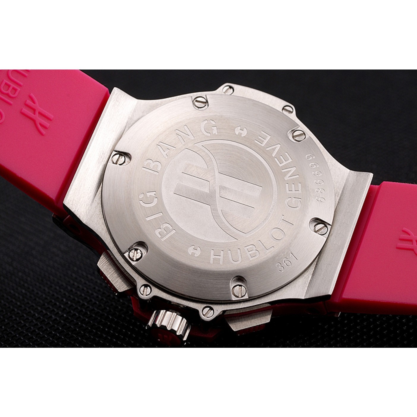 MiroTime Hublot Big Bang Pink Strap White Dial Watch