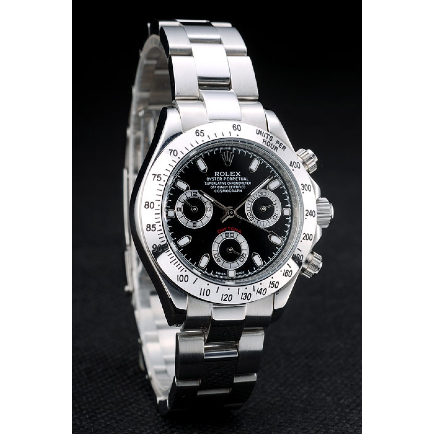 MiroTime Rolex Daytona Lady Stainless Steel Case Black Dial Tachymeter