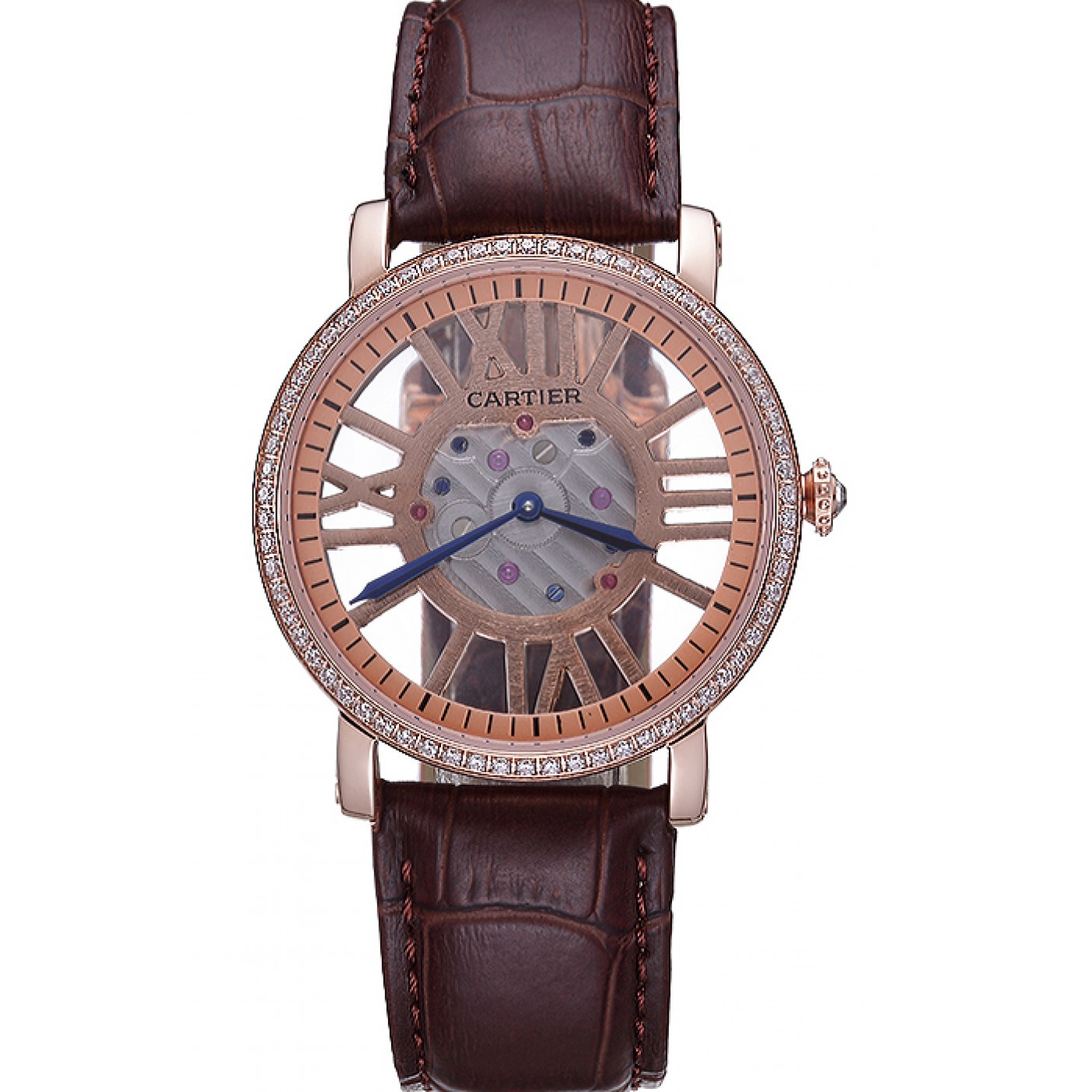 MiroTime Cartier Rotonde Skeleton Flying Tourbillon Brown 621961
