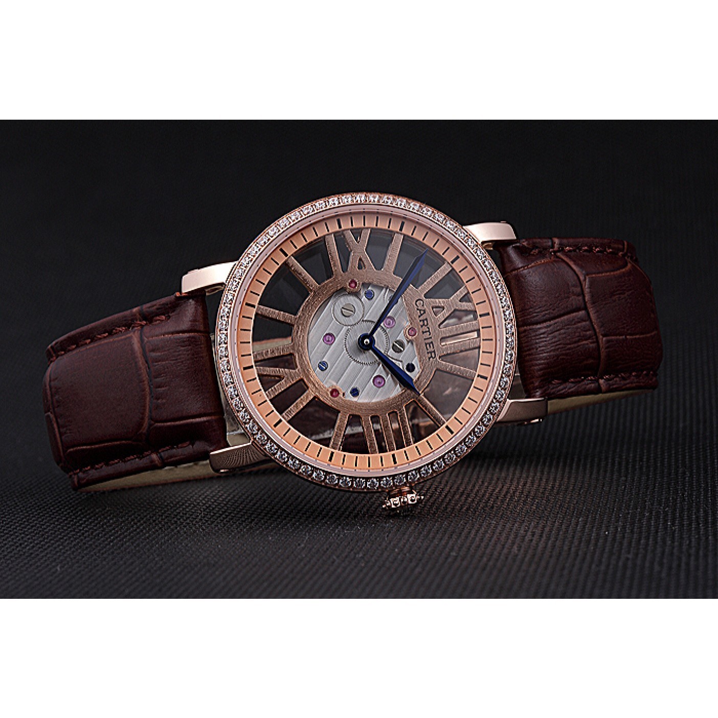 MiroTime Cartier Rotonde Skeleton Flying Tourbillon Brown 621961