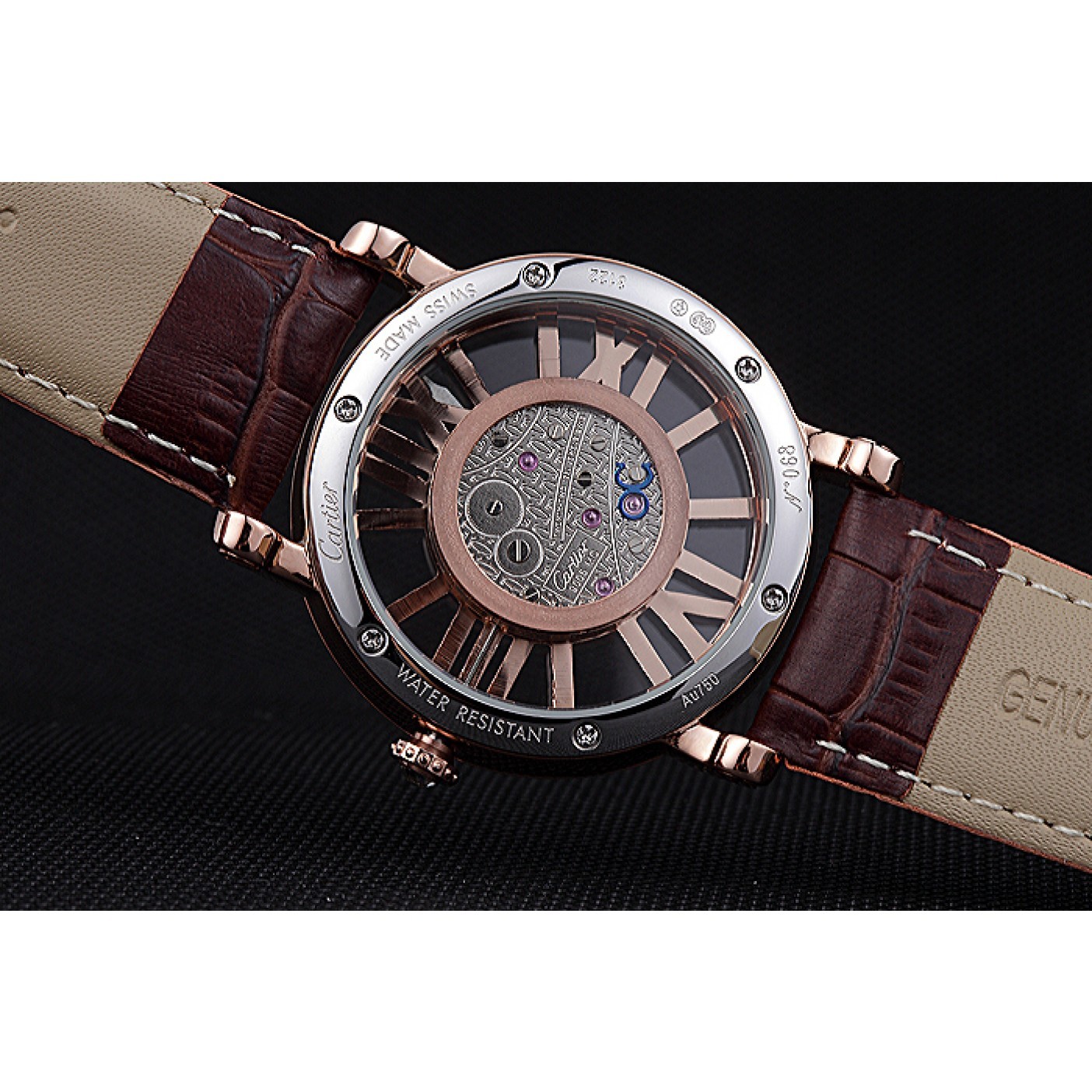 MiroTime Cartier Rotonde Skeleton Flying Tourbillon Brown 621961