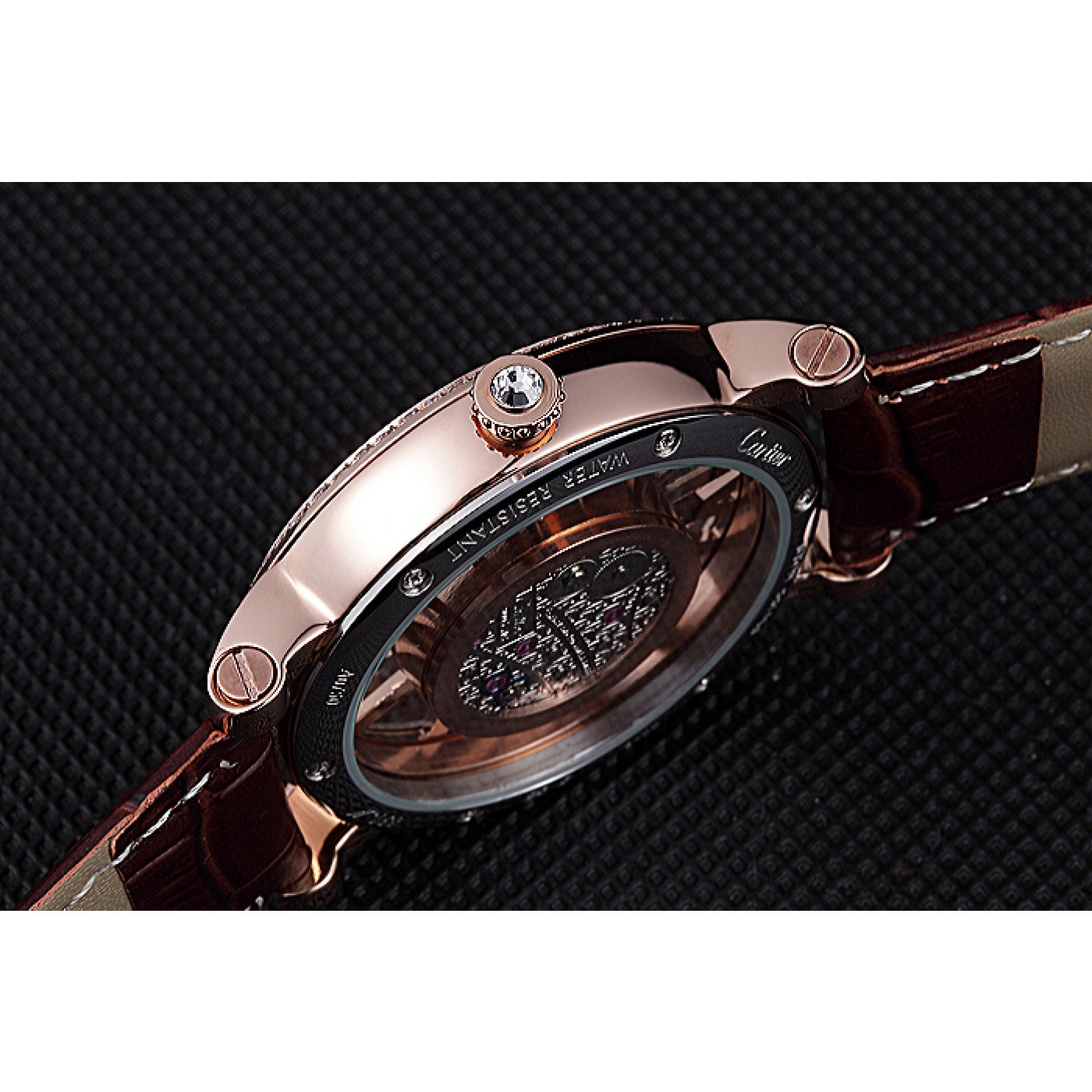 MiroTime Cartier Rotonde Skeleton Flying Tourbillon Brown 621961