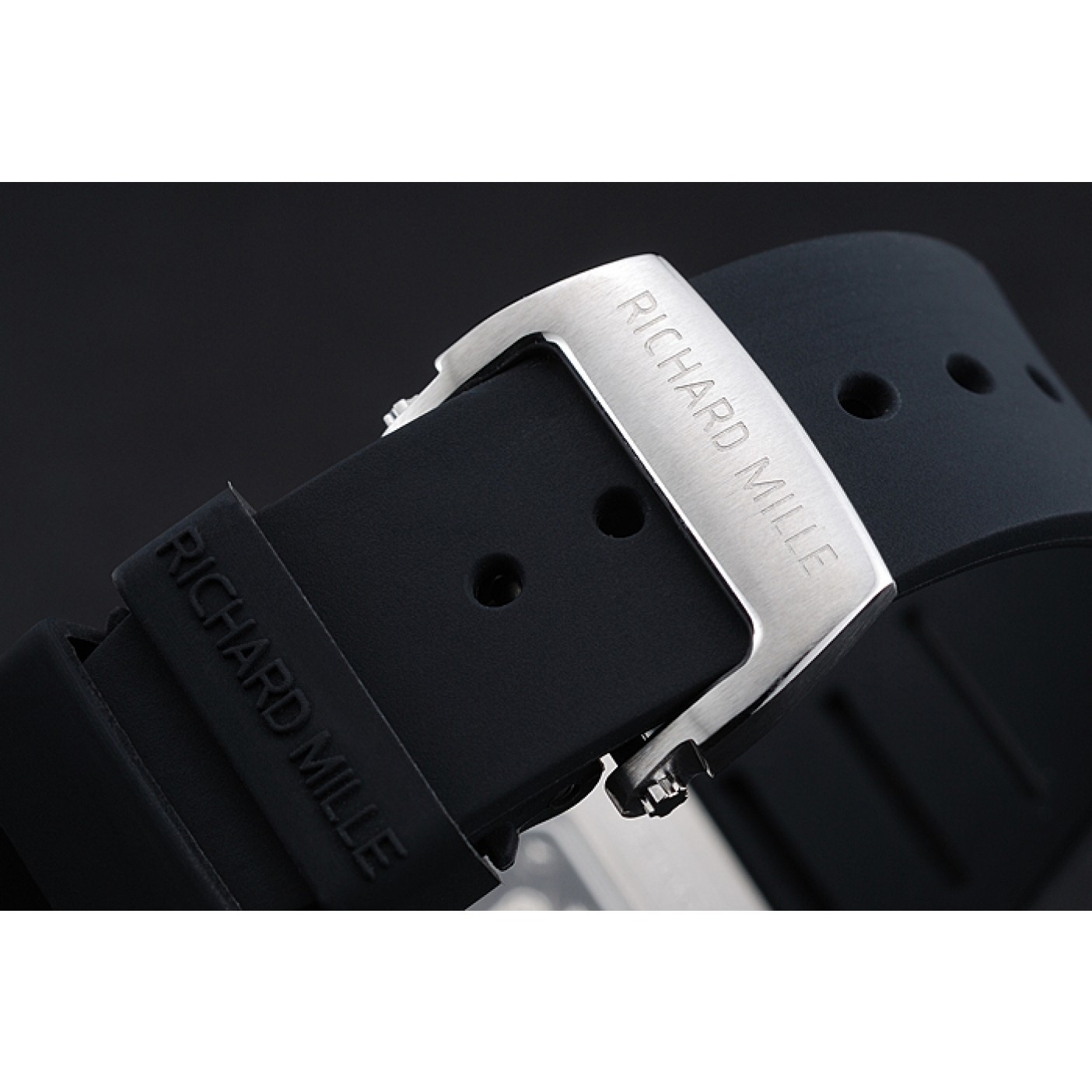 MiroTime Richard Mille Tourbillion Rafael Nadal RM27-01 Silver Case Black Rubber Bracelet 1454254