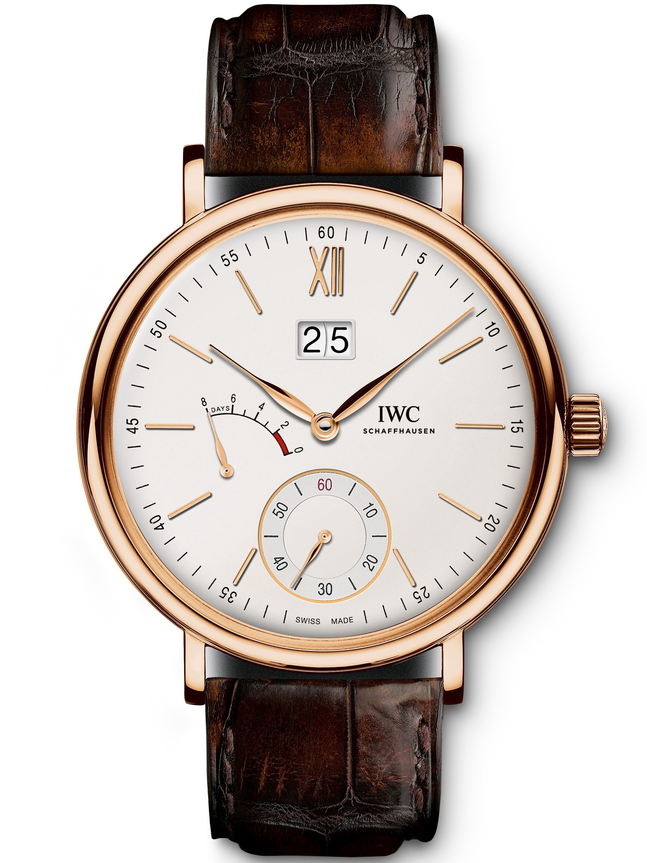 MiroTime AAA Replica IWC Portofino Hand Wound Big Date Eight Days 45mm Mens Watch IW516102