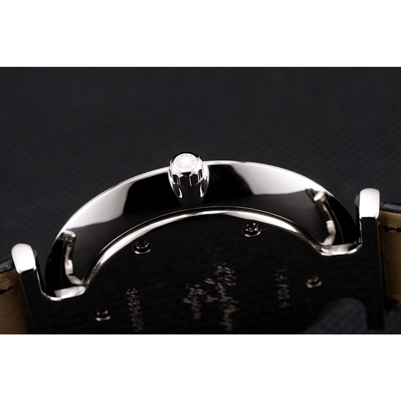 MiroTime Swiss Longines Grande Classique White Dial Roman Numerals Stainless Steel Case Black Leather Strap