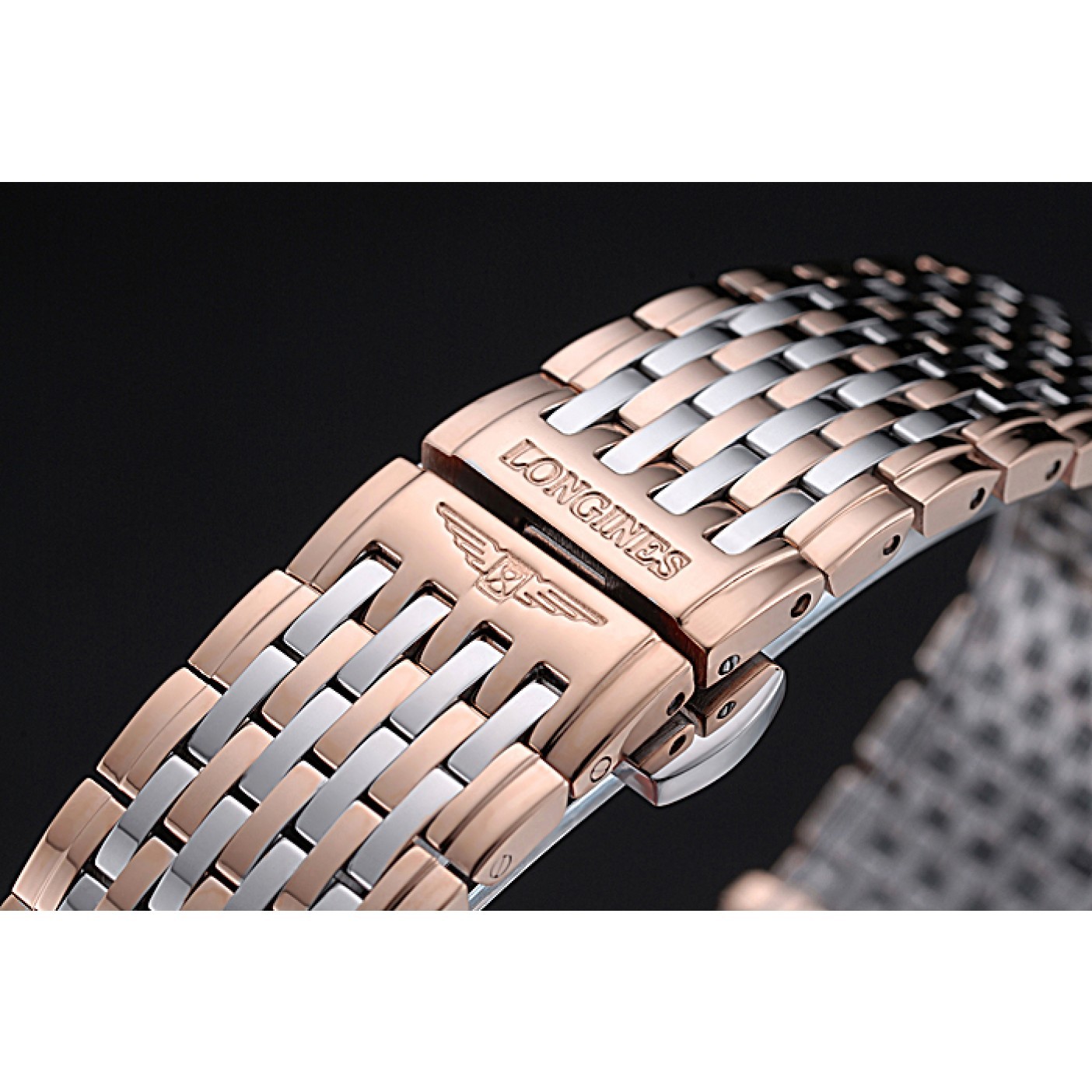 MiroTime Longines La Grande Classique Rose Gold White Dial Diamond Bezel Homme 622105