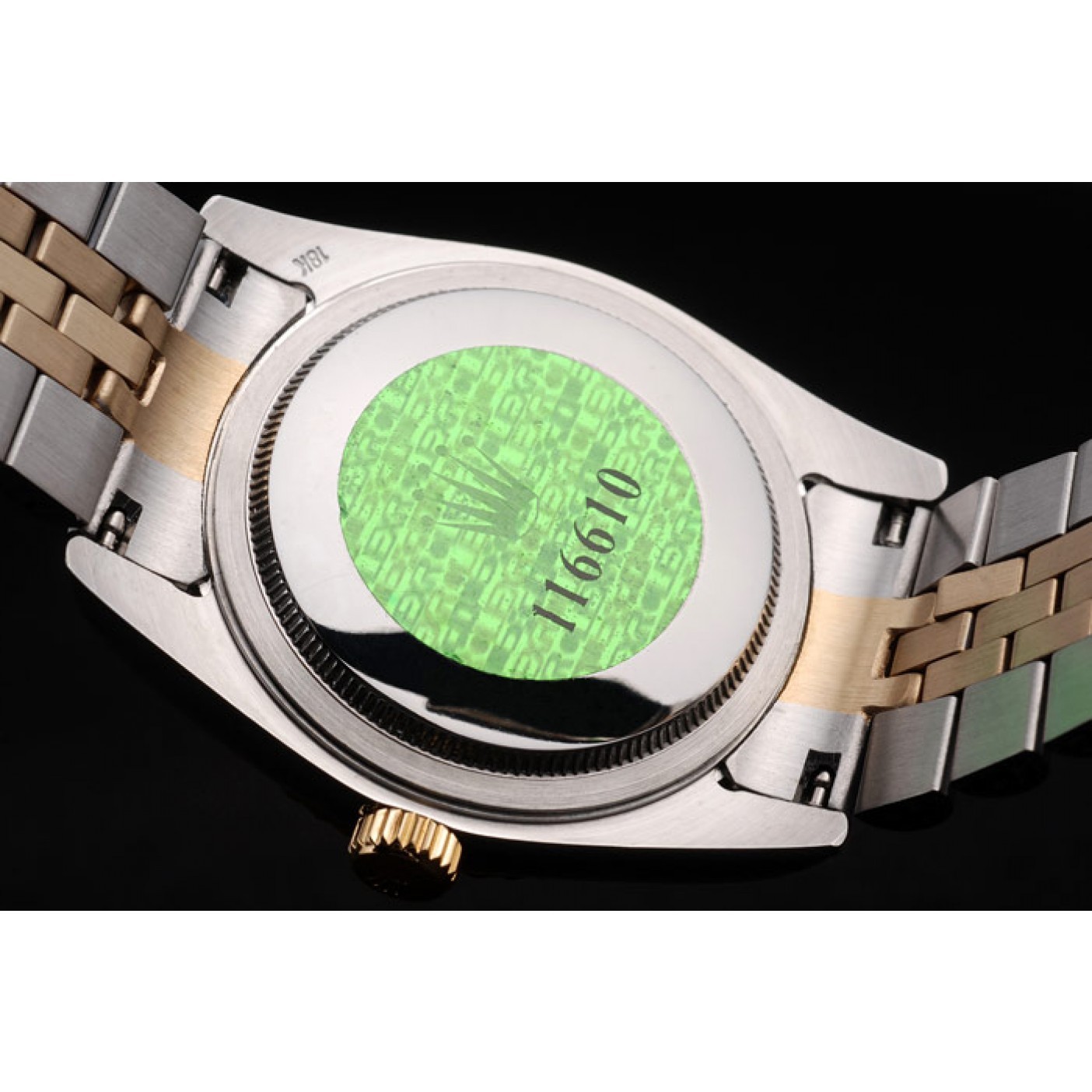 MiroTime Rolex DateJust Two Tone Stainless Steel 18k Gold PlatedGold Dial