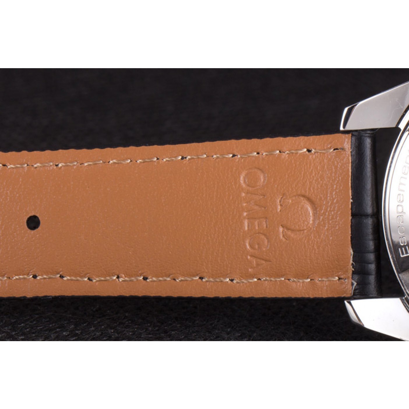 MiroTime Omega Seamaster Black Dial with Black Leather Band 621574