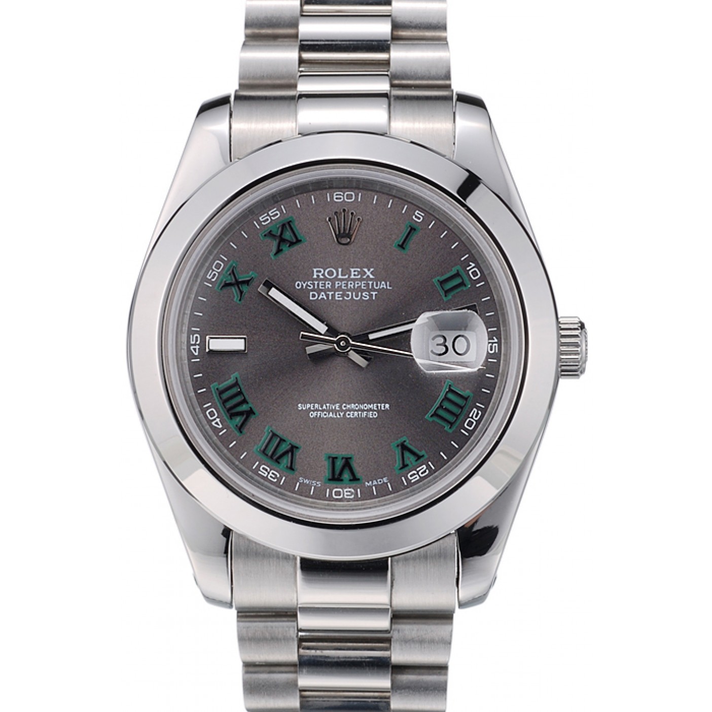 MiroTime Rolex DateJust Grey Dial Stainless Steel Strap 41982