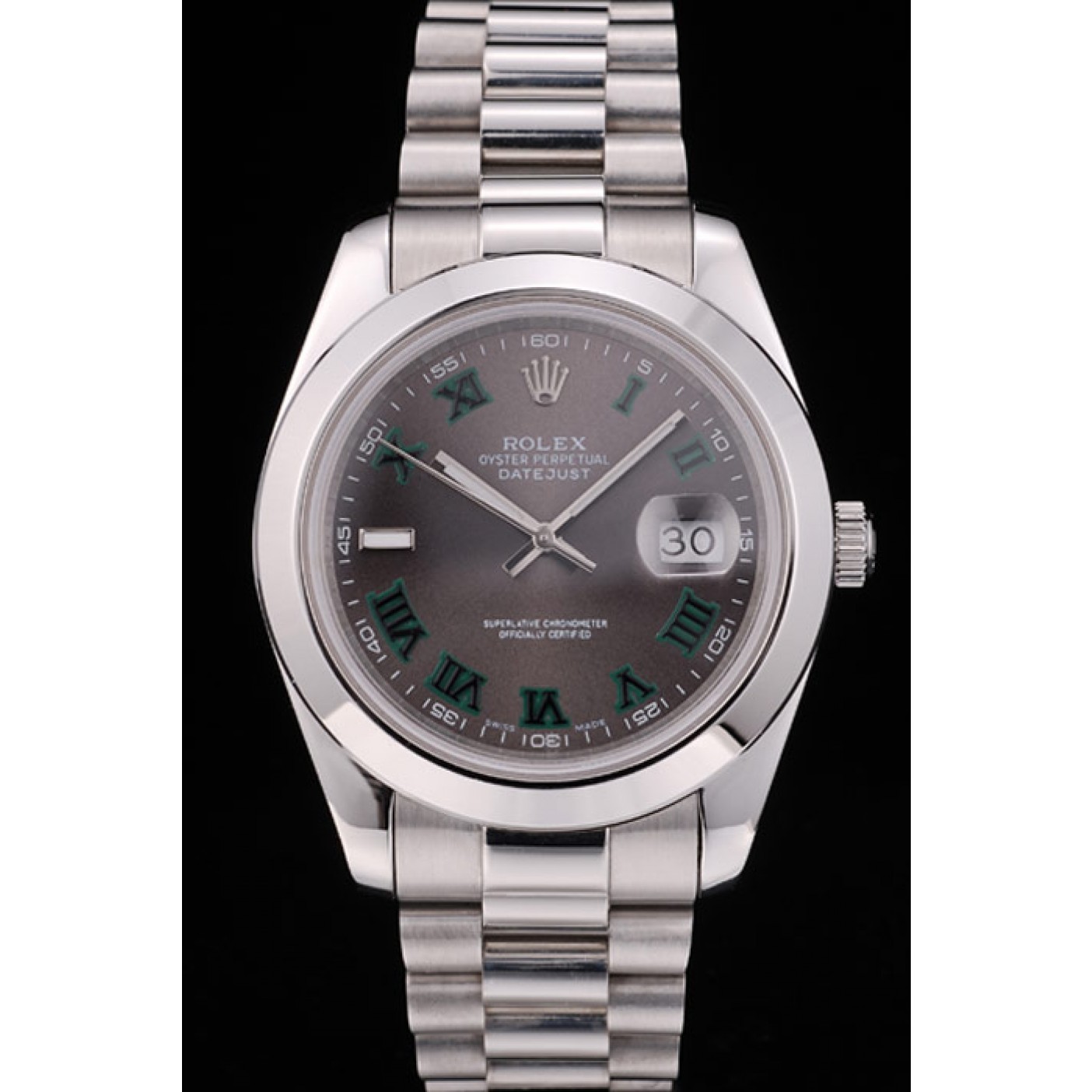 MiroTime Rolex DateJust Grey Dial Stainless Steel Strap 41982