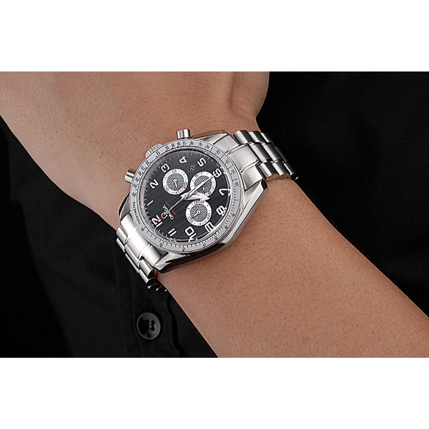 MiroTime Omega Speedmaster Limited Edition 1957 Black Dial Stainless Steel Bracelet 622523