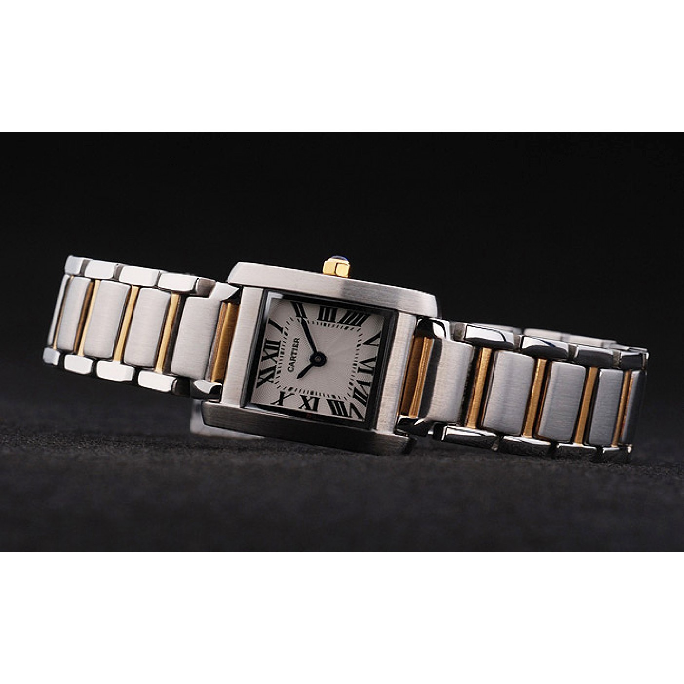 MiroTime Cartier Tank Francaise 22mm White Dial Stainless Steel Case Two Tone Bracelet