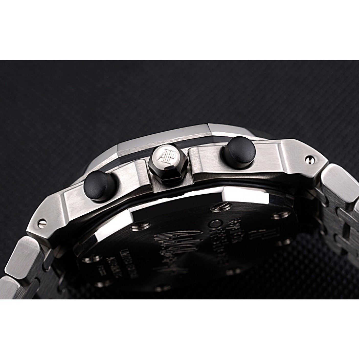 MiroTime Swiss Audemars Piguet Royal Oak Offshore Black Dial Diamond Bezel Stainless Steel Case And Bracelet 622873