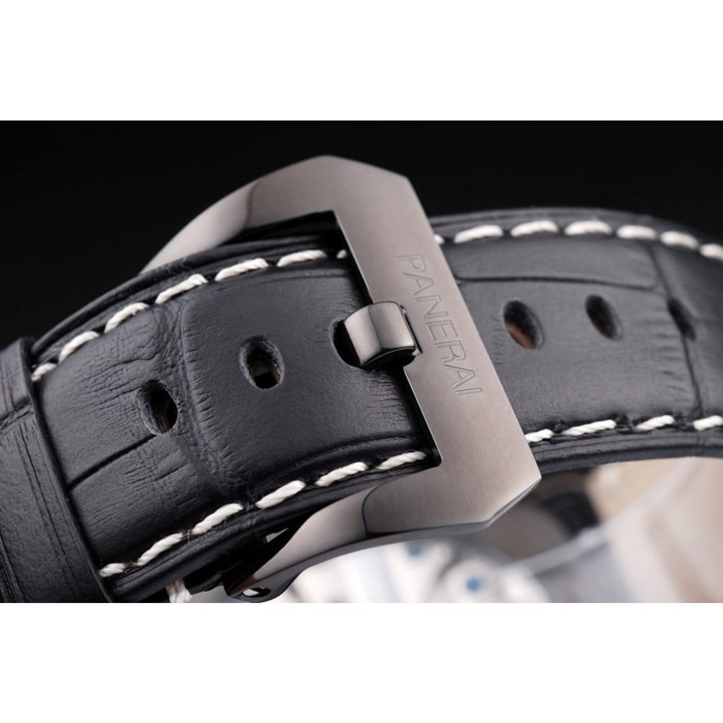 MiroTime Panerai Radiomir Black Ceramic Case Black Dial Black Leather Strap 98135