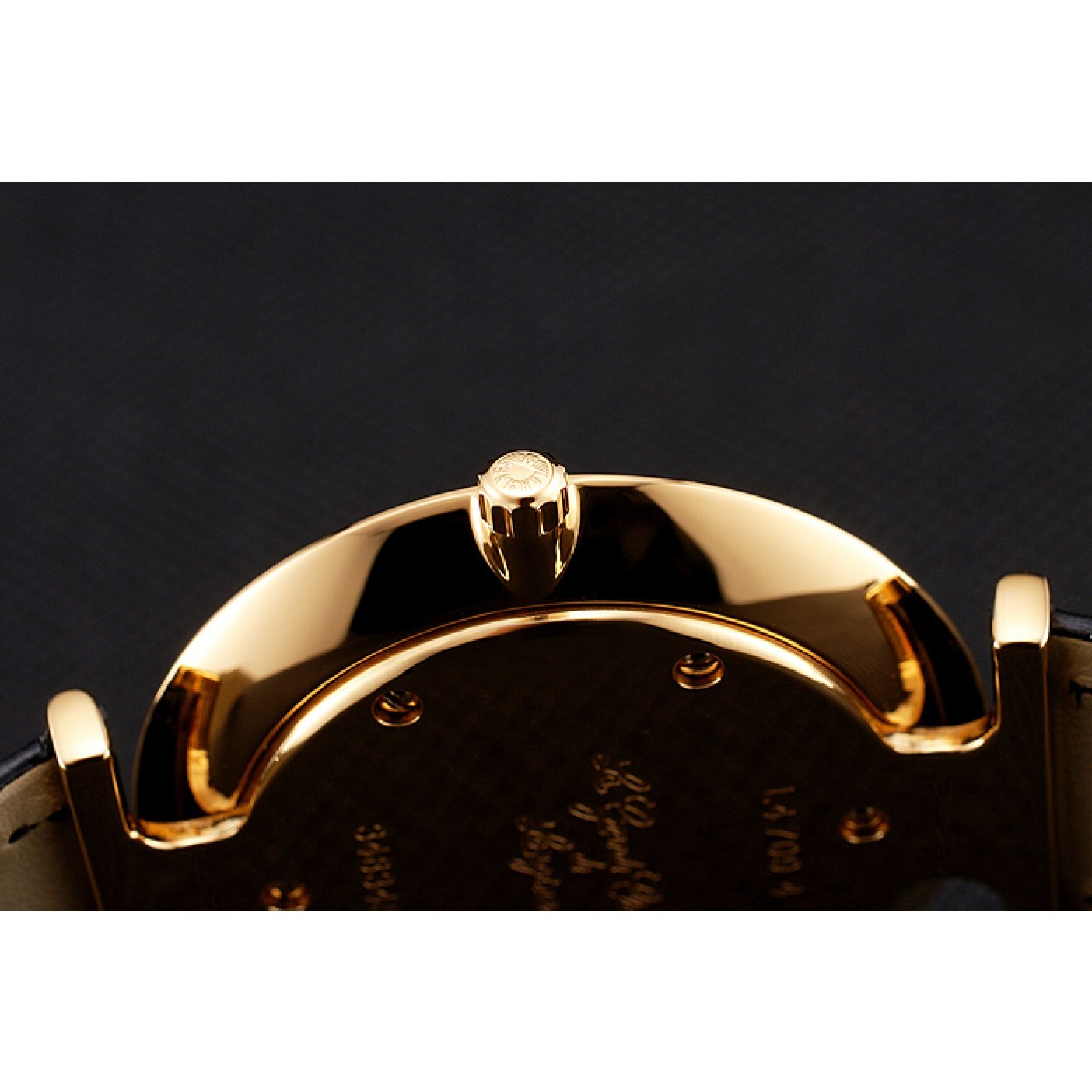 MiroTime Swiss Longines Grande Classique White Dial Gold Case Black Leather Strap