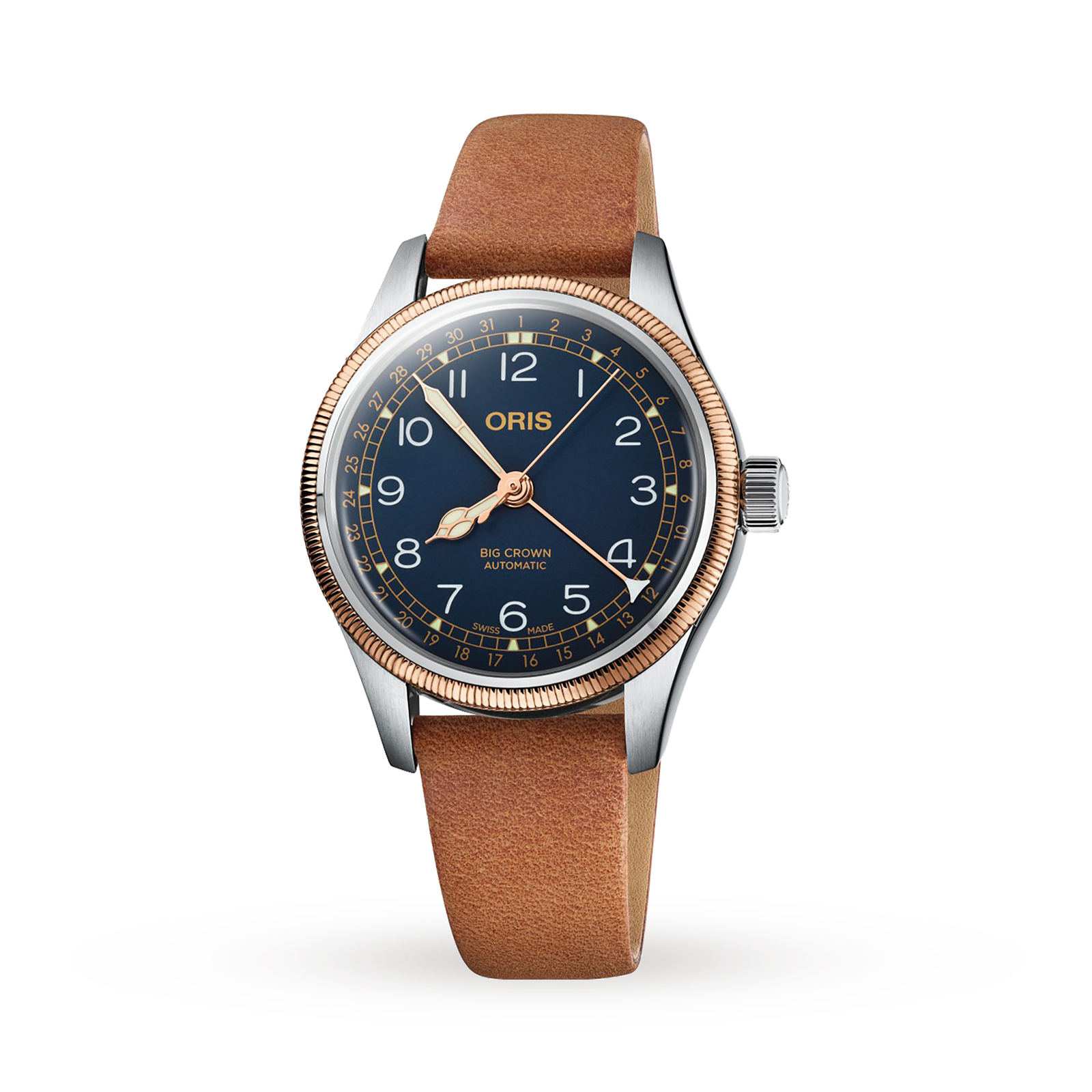 MiroTime Swiss Oris Big Crown 36mm Mens Watch 01 754 7749 4365-07 5 17 66G