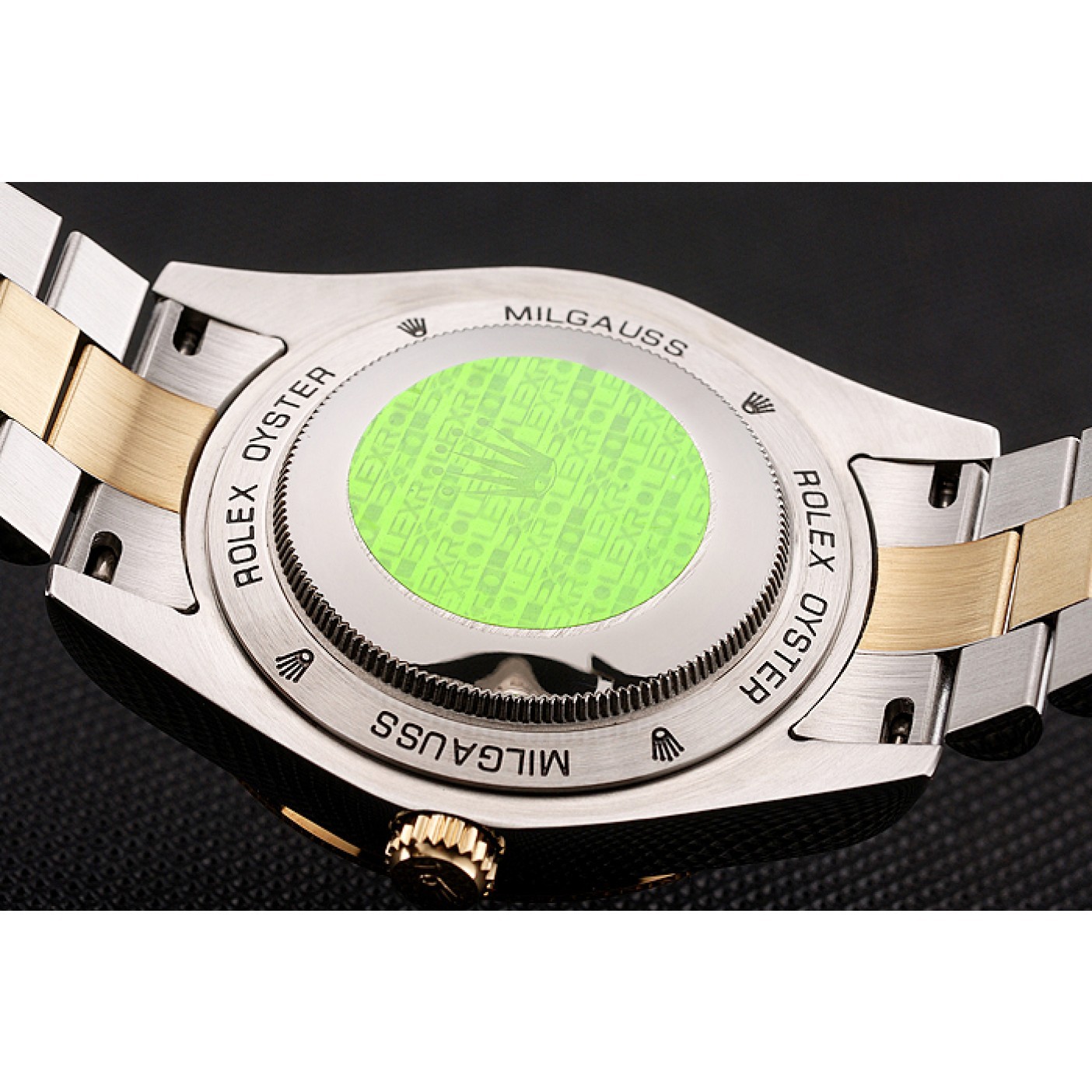 MiroTime Swiss Rolex Day-Date Champagne Dial Diamond Bezel Two Tone Bracelet 1454103