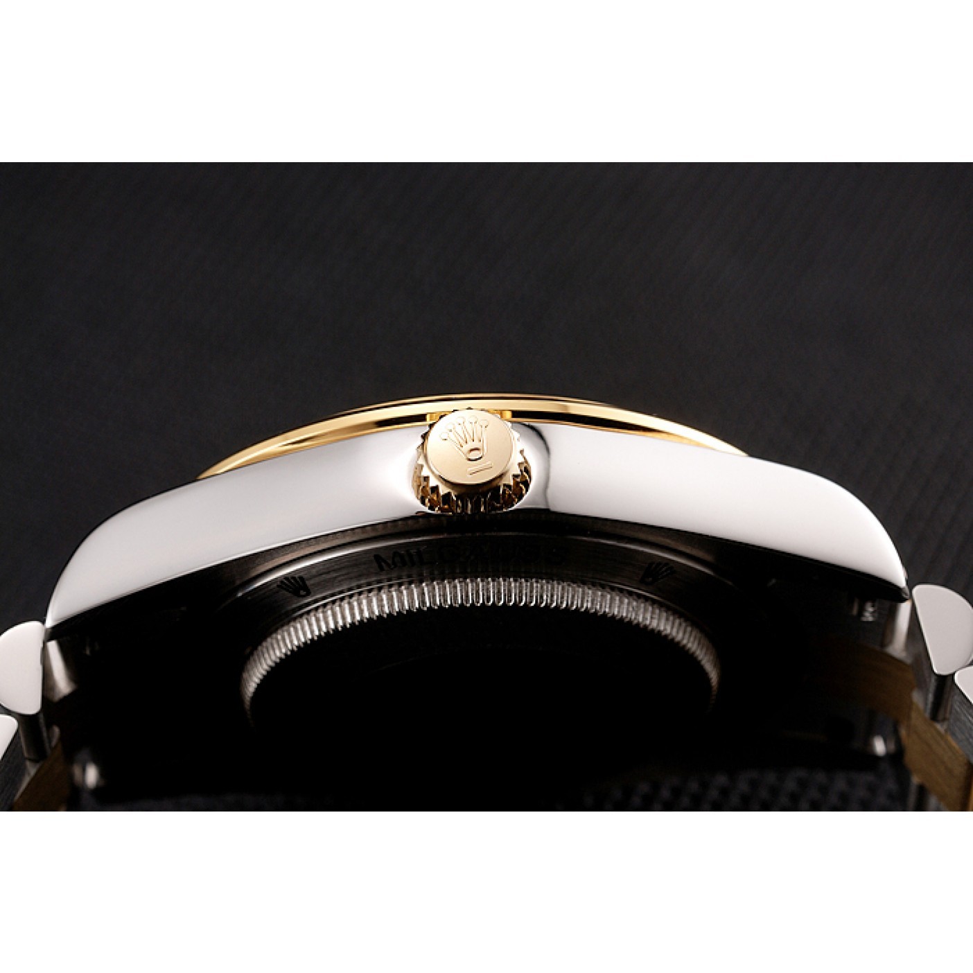 MiroTime Swiss Rolex Day-Date Champagne Dial Diamond Bezel Two Tone Bracelet 1454103