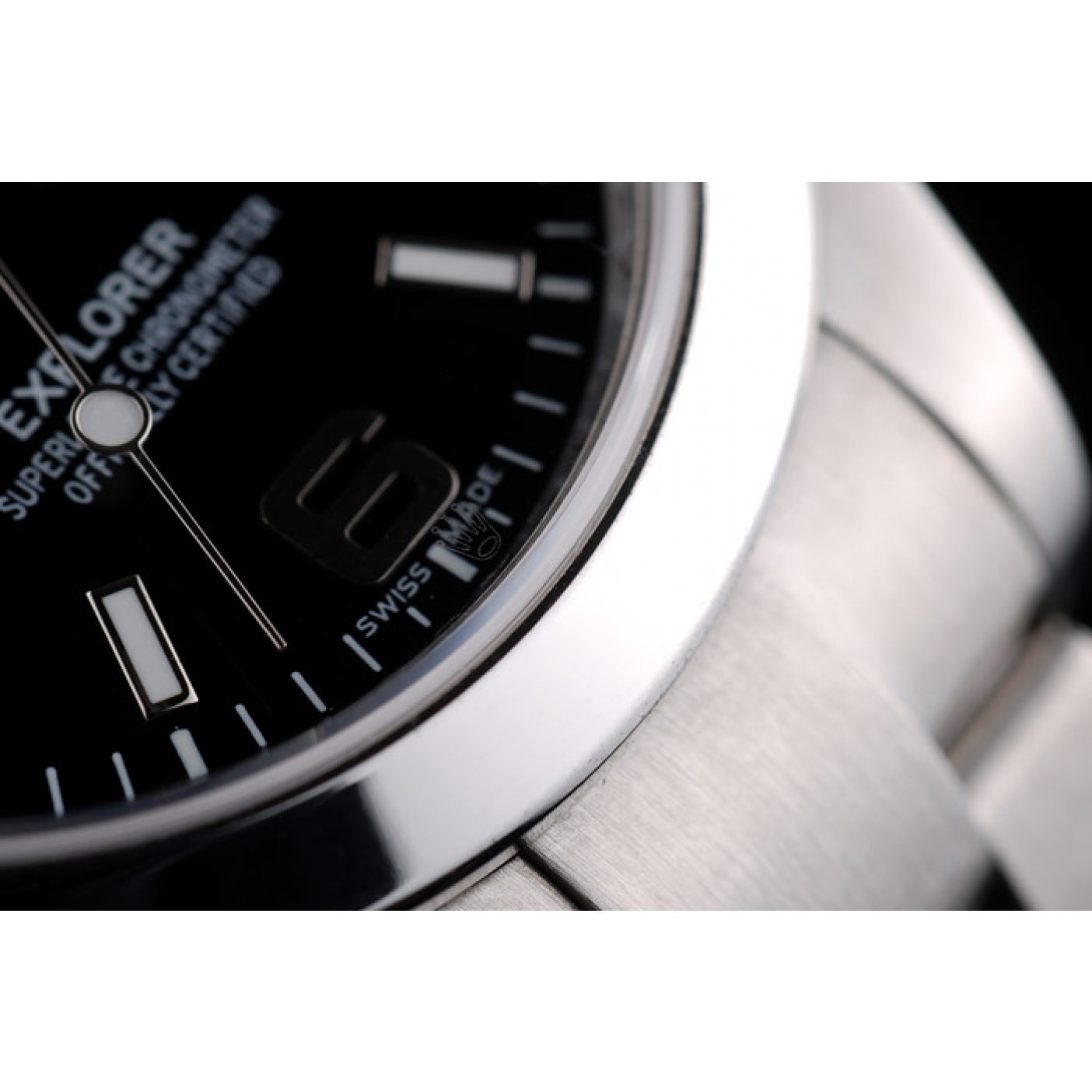 MiroTime Rolex Swiss Explorer Stainless Steel Bezel Black Dial 42002