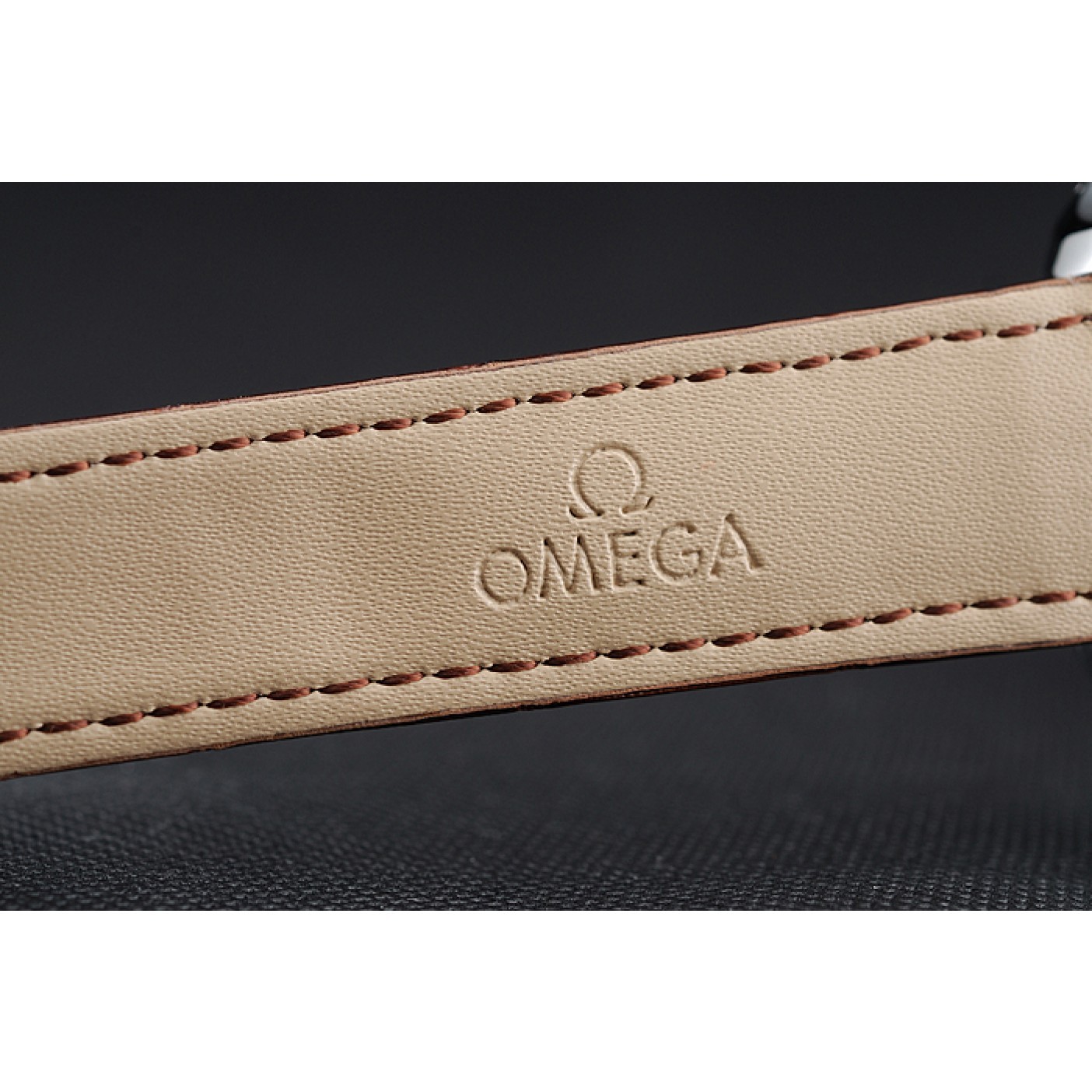MiroTime Omega DeVille Silver Dial Stainless Steel Case Brown Leather Strap 622830