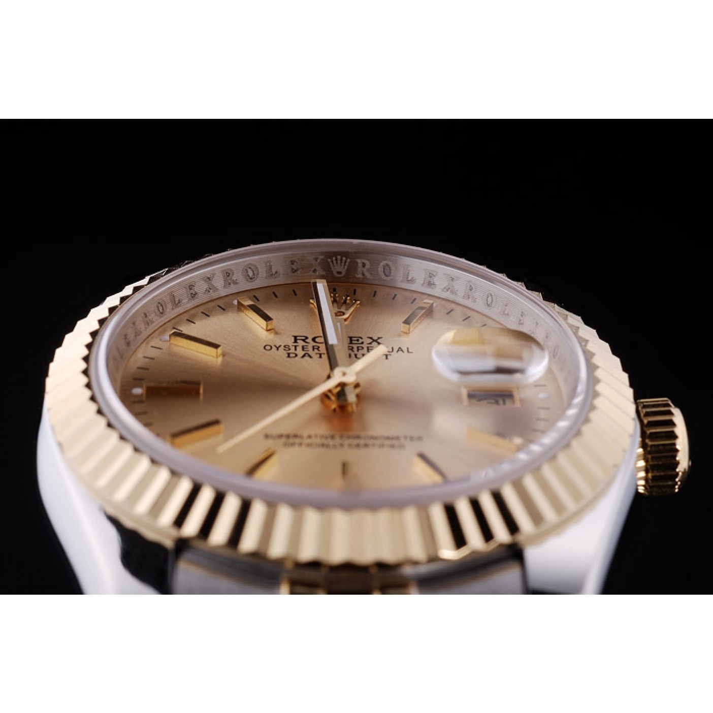 MiroTime Rolex Datejust Gold Dial Ribbed Bezel 7450