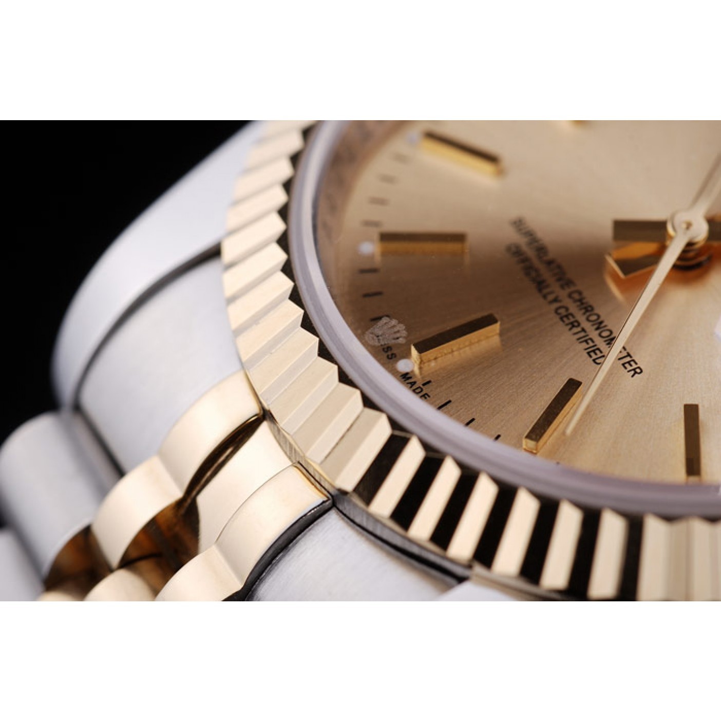 MiroTime Rolex Datejust Gold Dial Ribbed Bezel 7450