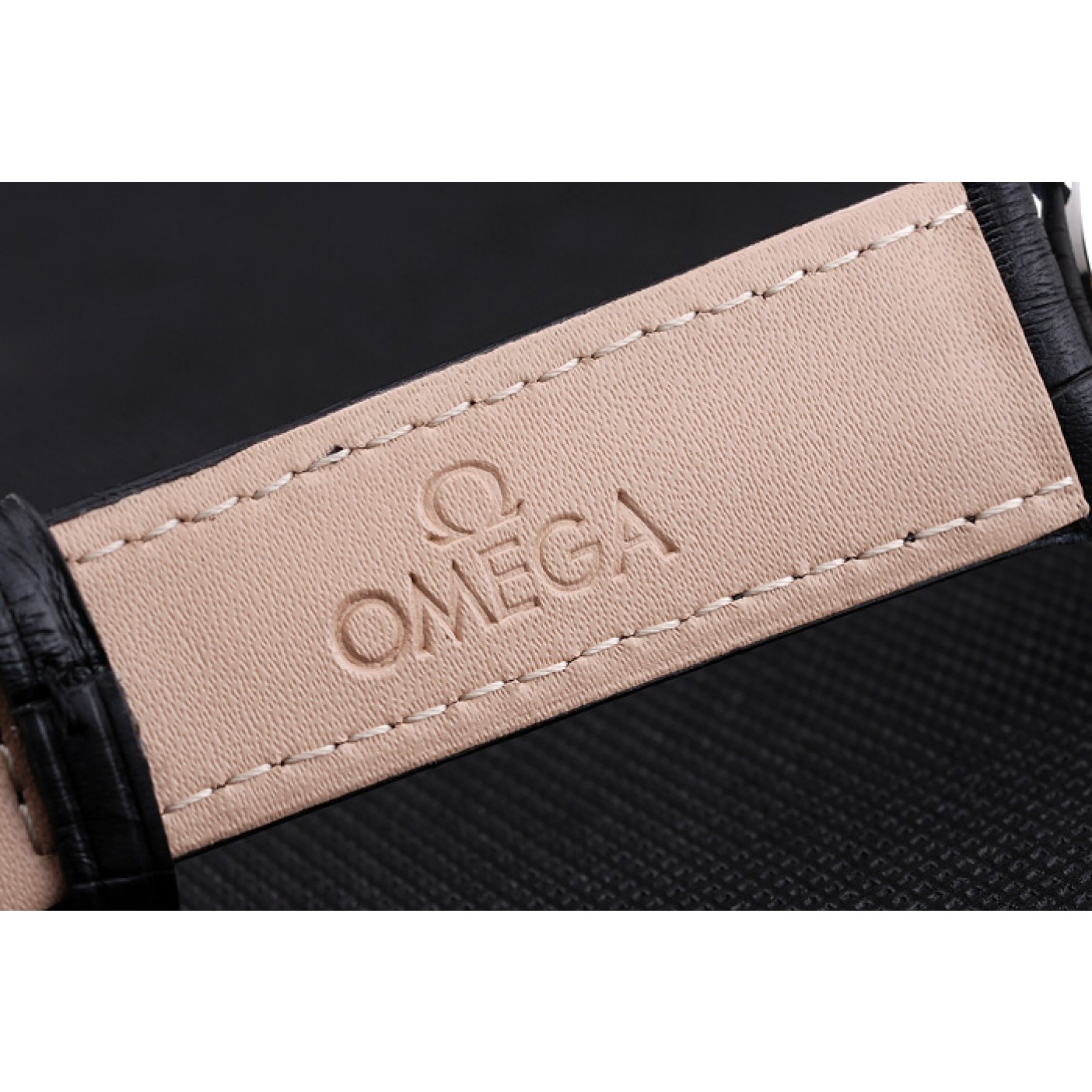 MiroTime Omega De Ville Prstige Co-Axial White Dial Silver Case Black Leather Strap Roman Numeral